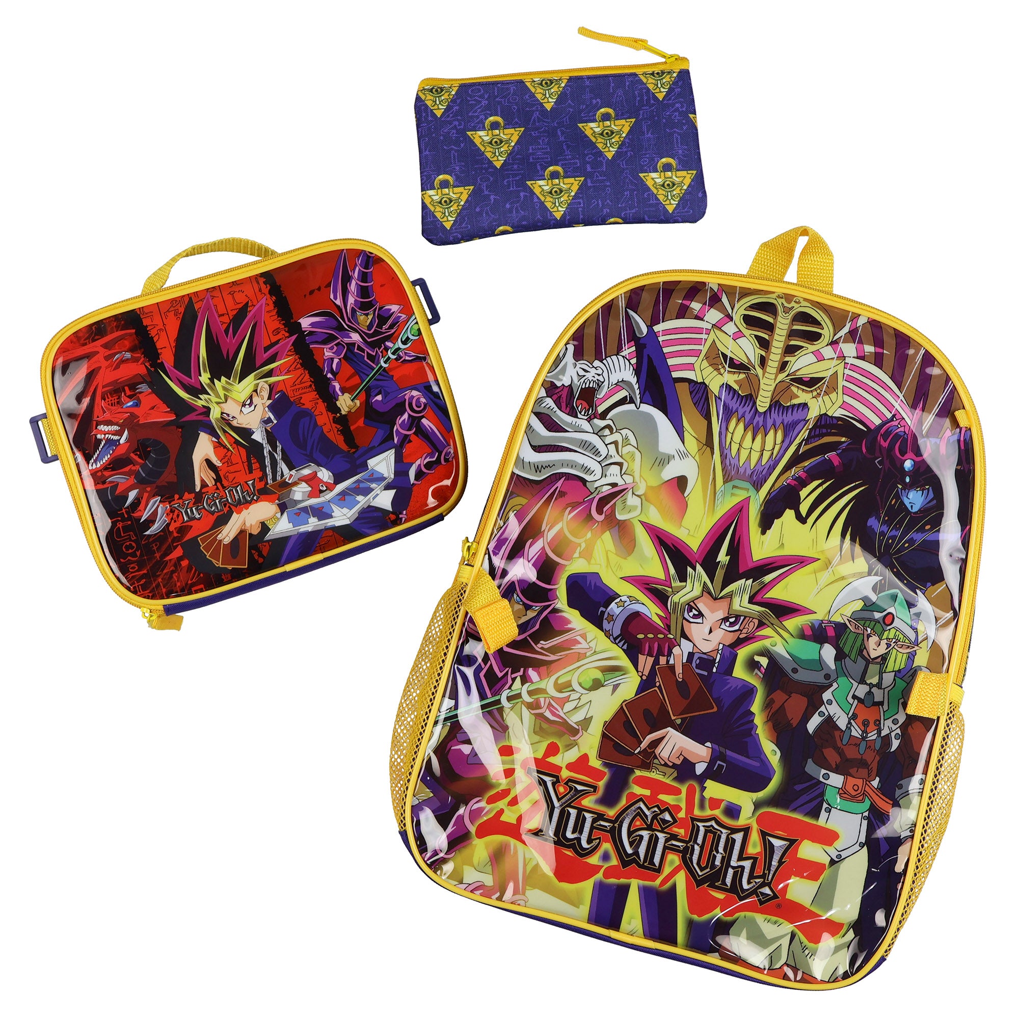 Yu-Gi-Oh! 3 Piece Backpack Set with Detachable Insulated Lunch Box