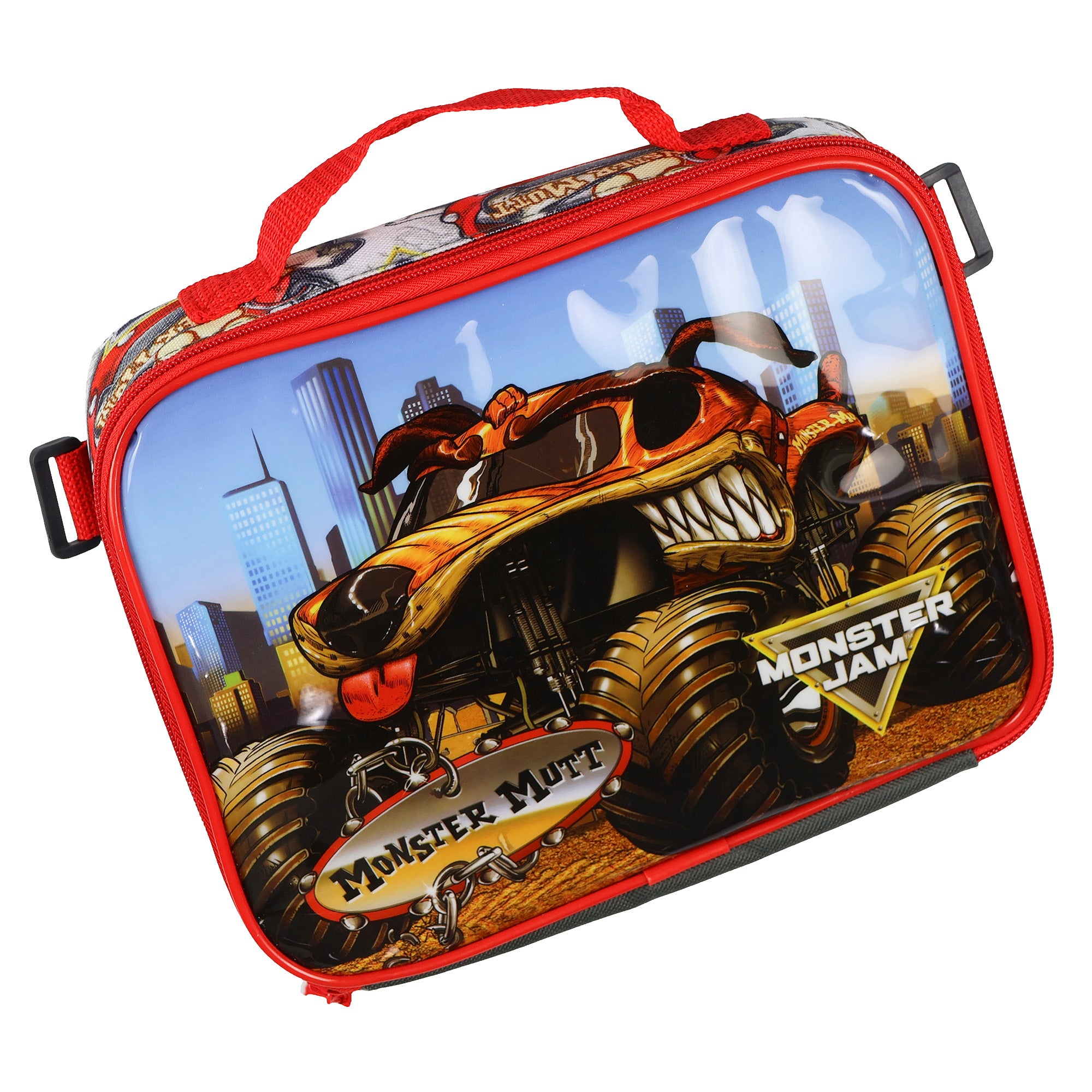 Monster Jam Monster Mutt 5-Piece 16" Backpack Mega Set with Detachable Lunch Box