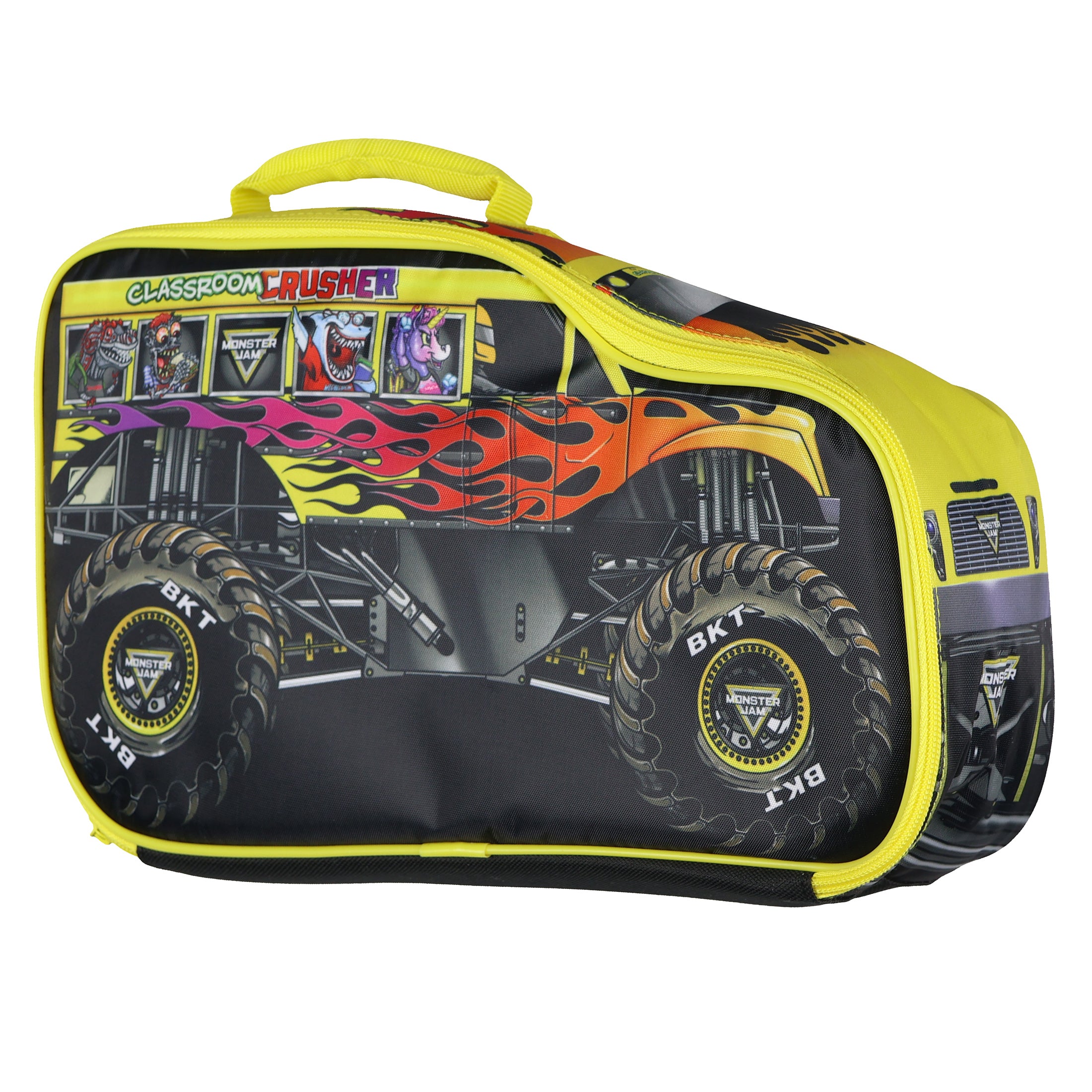 Monster Jam Lunch Box Classroom Crusher Insulated Lightweight Character Tote Bag