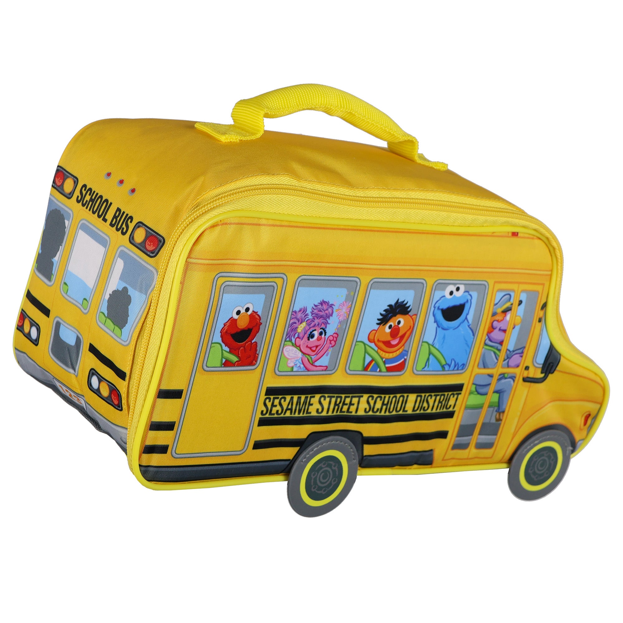Sesame Street Lunch Box Elmo Big Bird Cookie Monster School Bus Tote Bag
