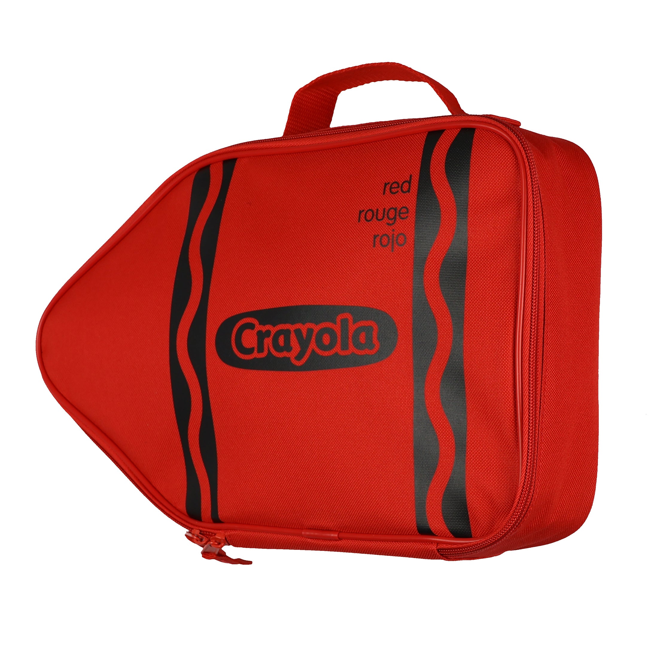 Crayola Crayon Lunch Box Red Crayon Design 13" Insulated Zip Around Tote Bag