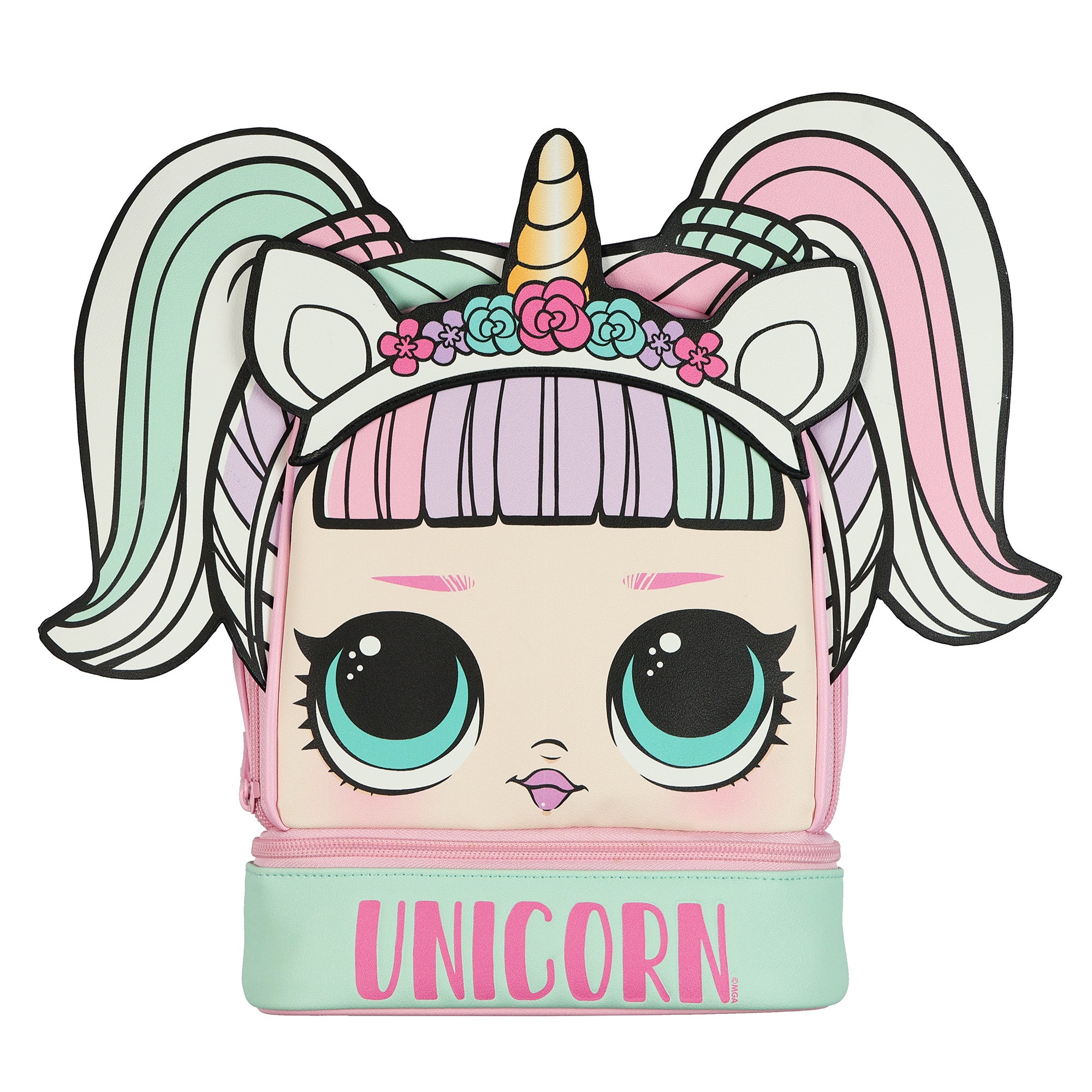 L.O.L. Surprise! Unicorn Lunch Box 10" Dual Compartment Insulated Tote