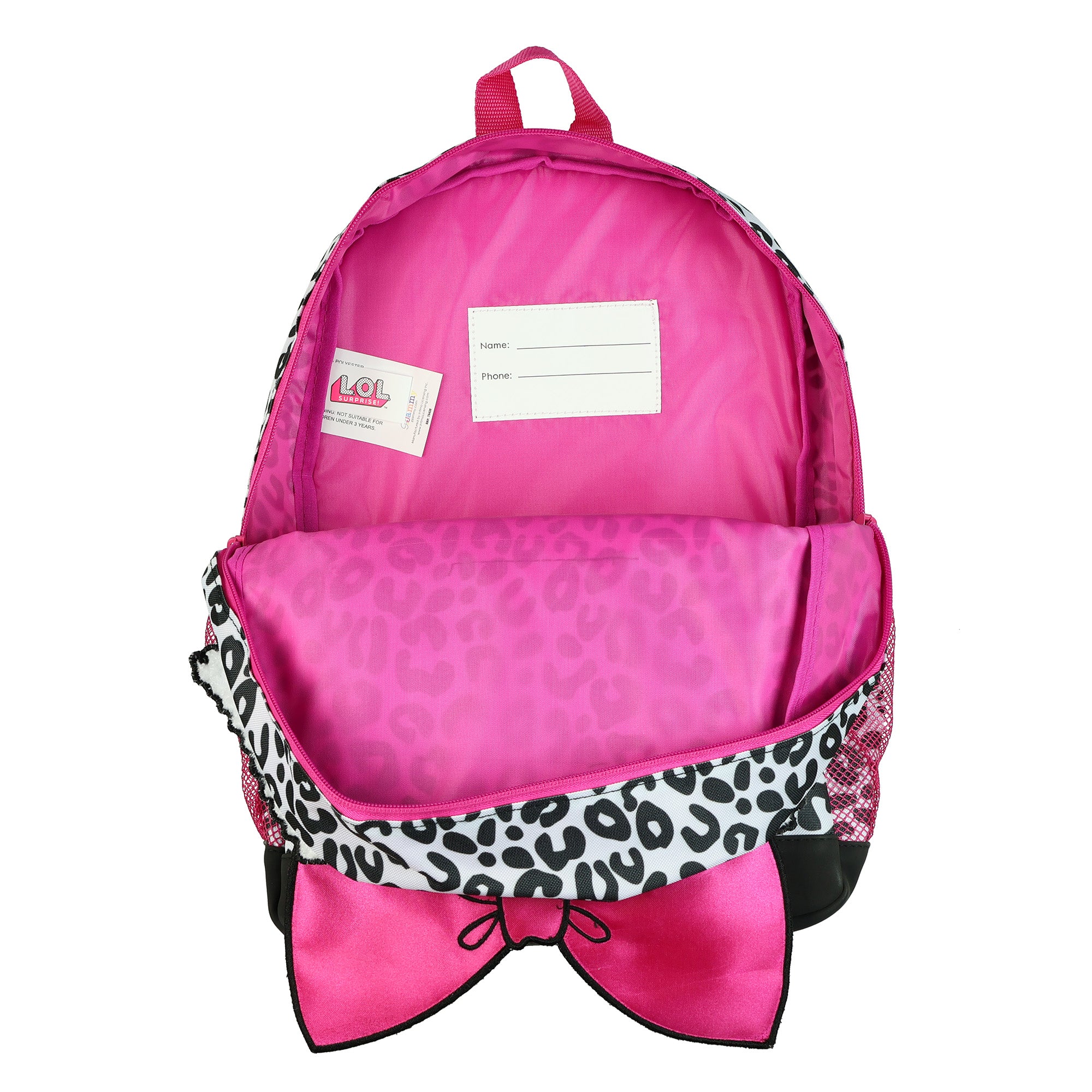 LOL Surprise! Backpack 16" Diva 3D Character Book Bag With Adjustable Straps