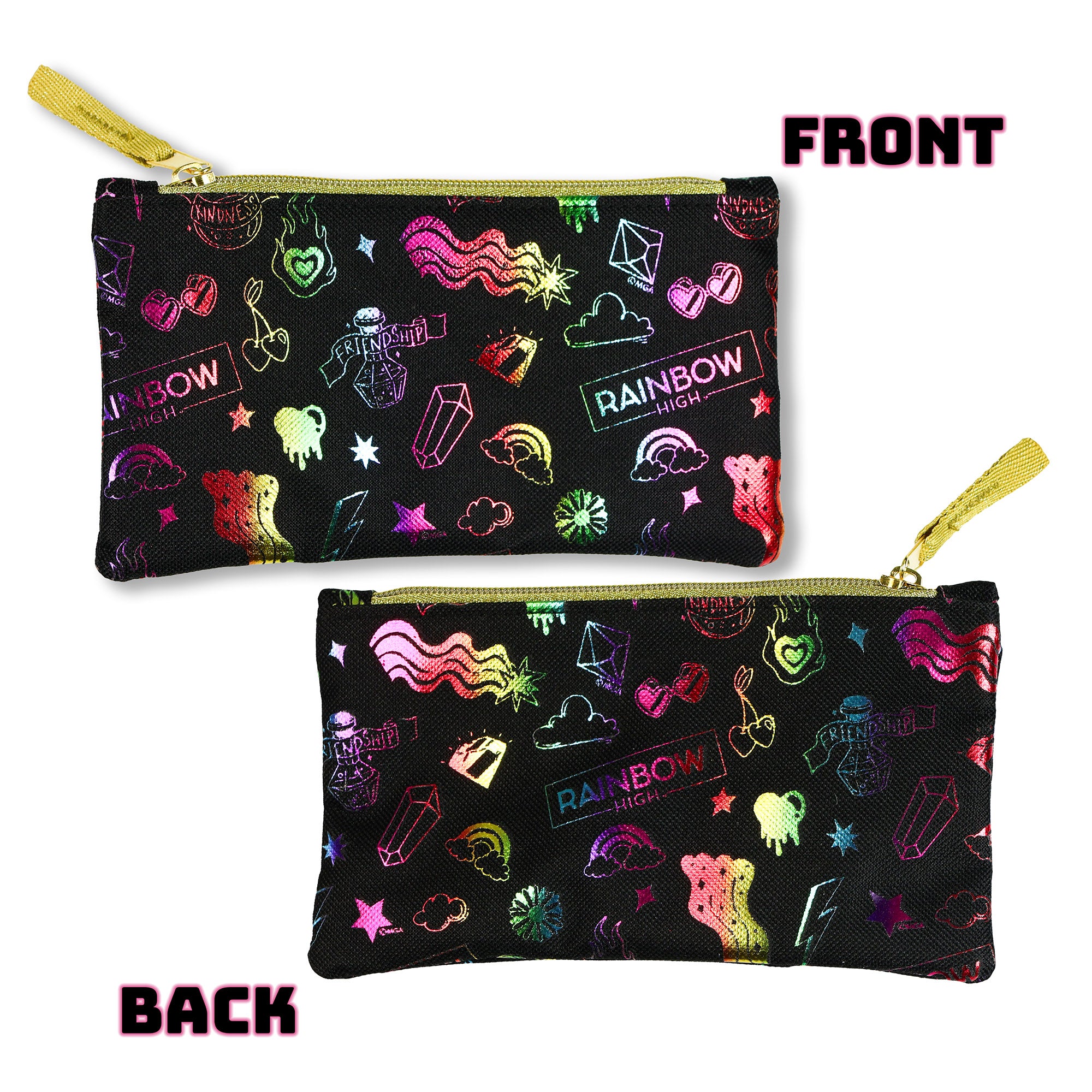 Rainbow High Backpack 16" Color Us Besties 5 Piece Set with Detachable Lunchbox