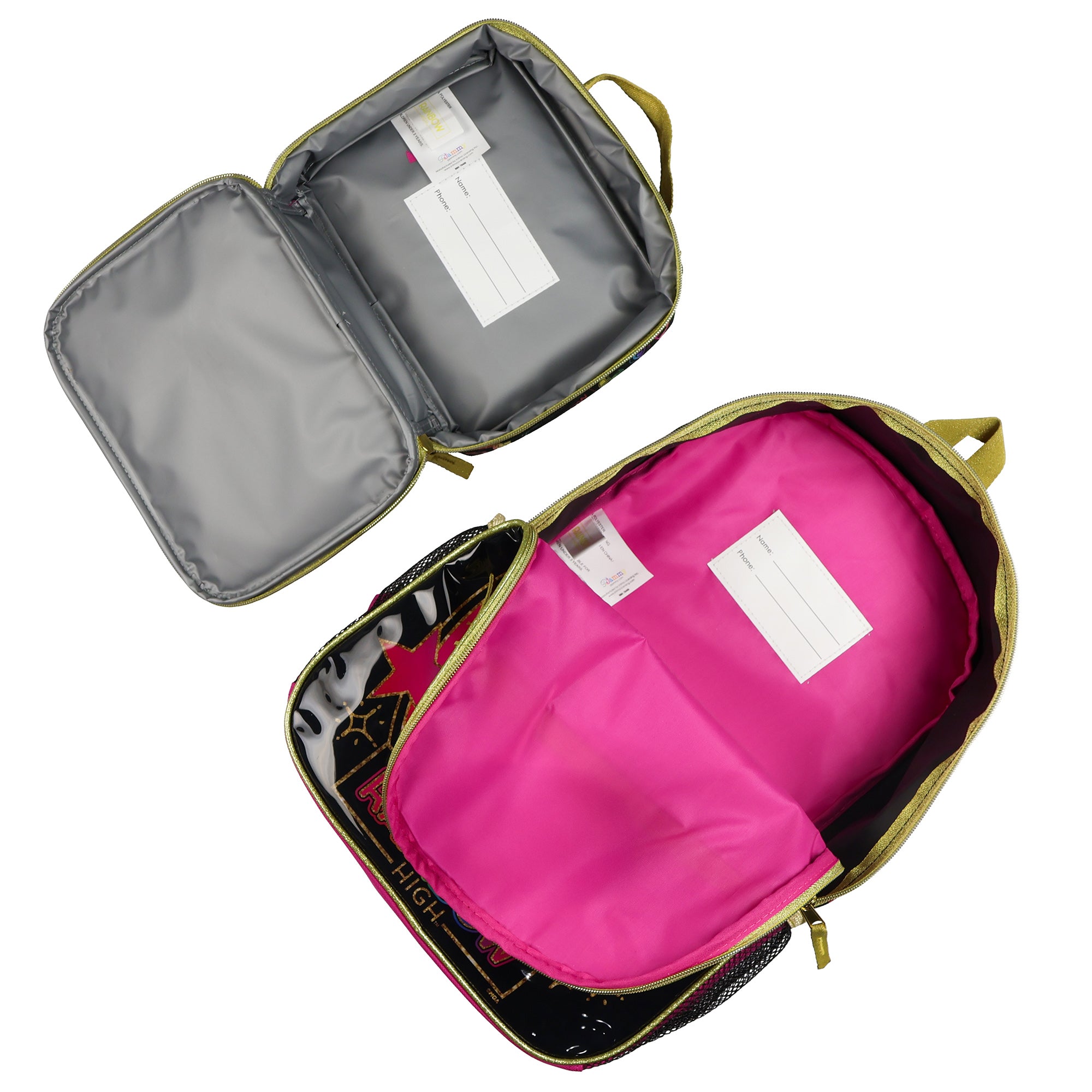 Rainbow High Backpack 16" Color Us Besties 5 Piece Set with Detachable Lunchbox