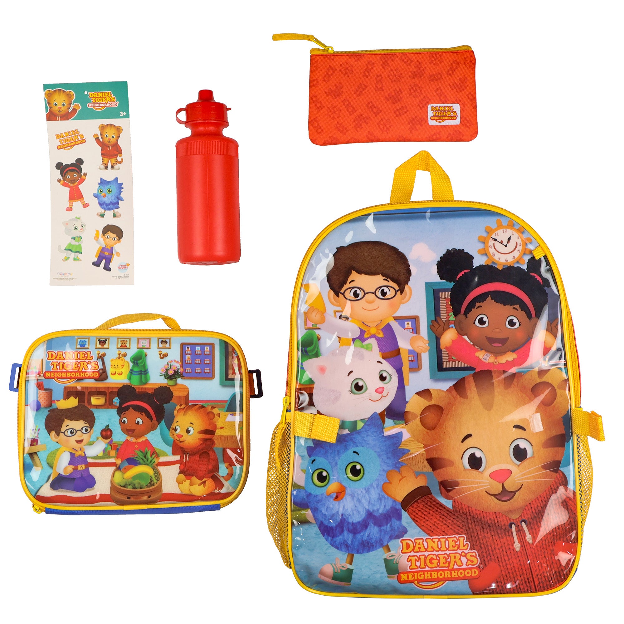 Daniel Tiger's Neighborhood Backpack 16" 5 Piece Set With Detachable Lunch Tote