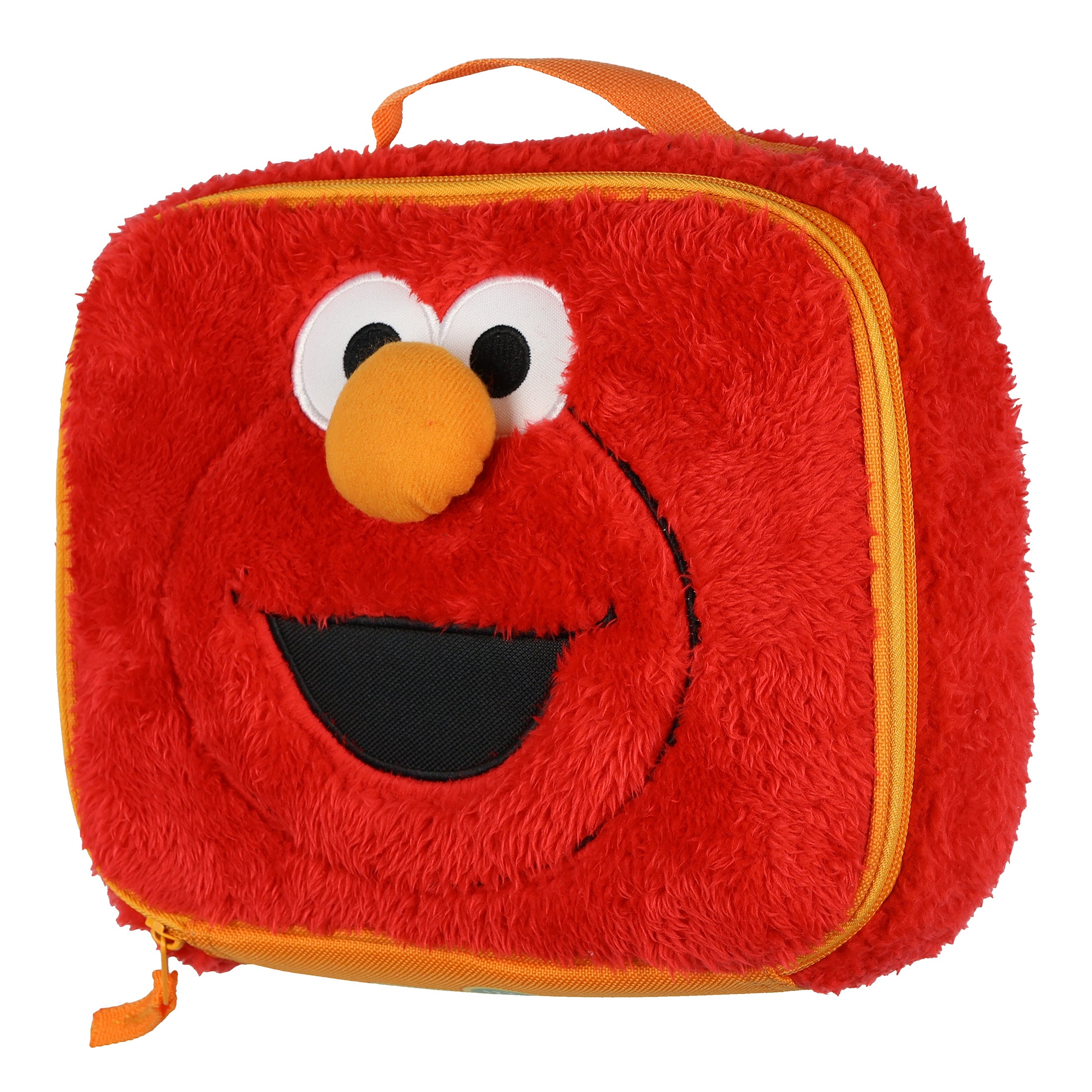 Sesame Street Elmo Lunch Box 9" 3D Fuzzy Character Face Insulated Bag
