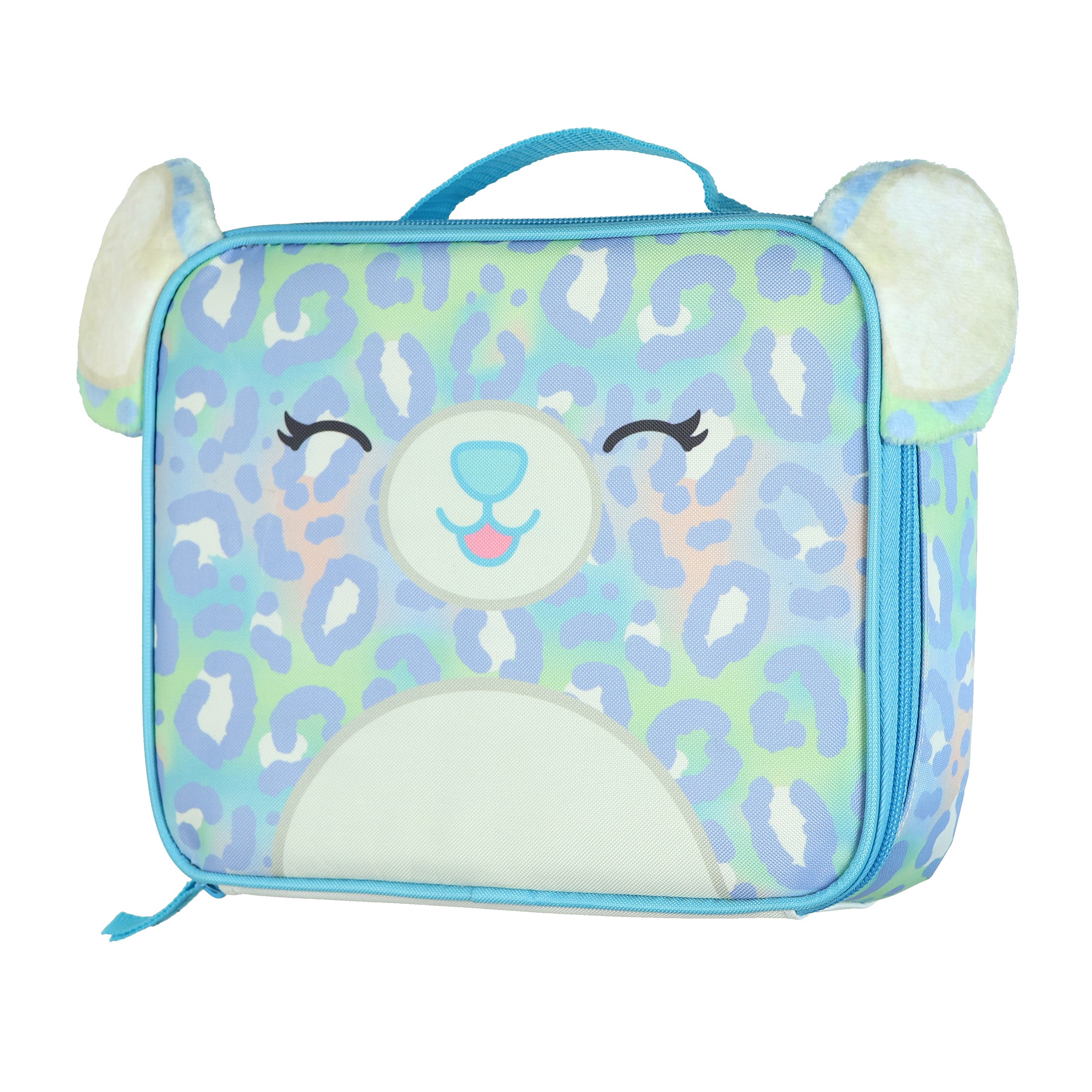 Squishmallows Lunch Box 9" Lindsay The Leopard 3D Ears Insulated Tote Bag