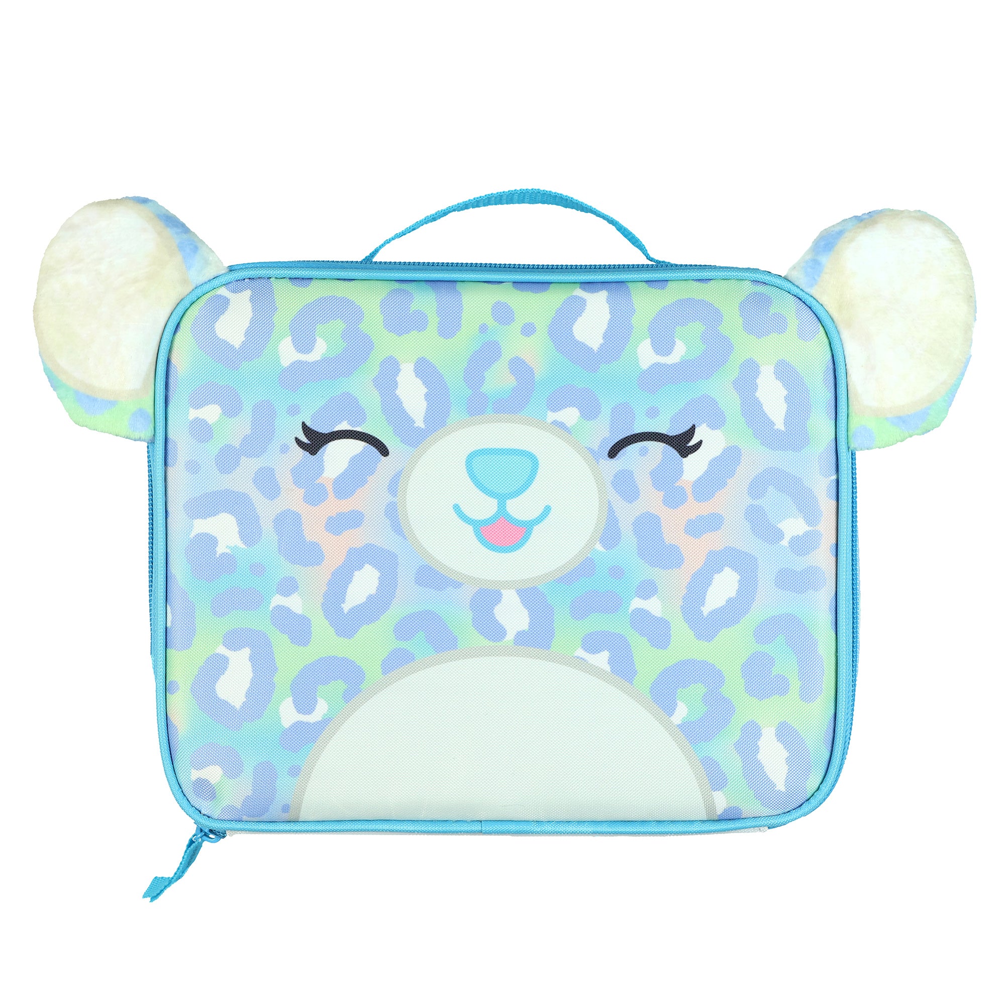 Squishmallows Lunch Box 9" Lindsay The Leopard 3D Ears Insulated Tote Bag