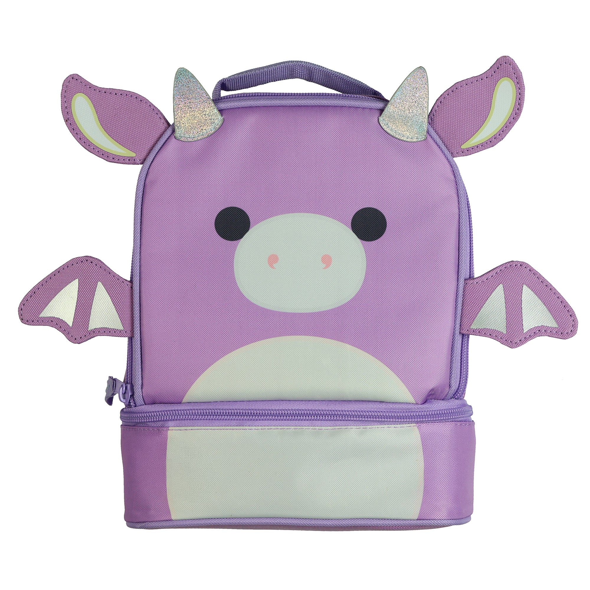 Squishmallows Lunch Box 10" Dina The Dragon Dual Compartment Insulated Bag