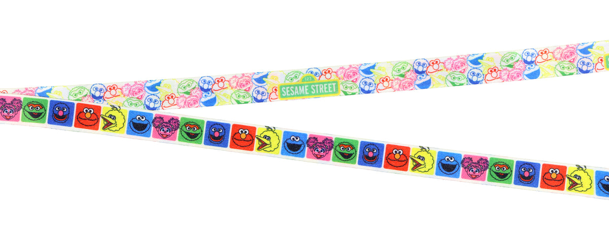Sesame Street Lanyard Friendly Faces Breakaway Clear ID Badge Holder with Charm