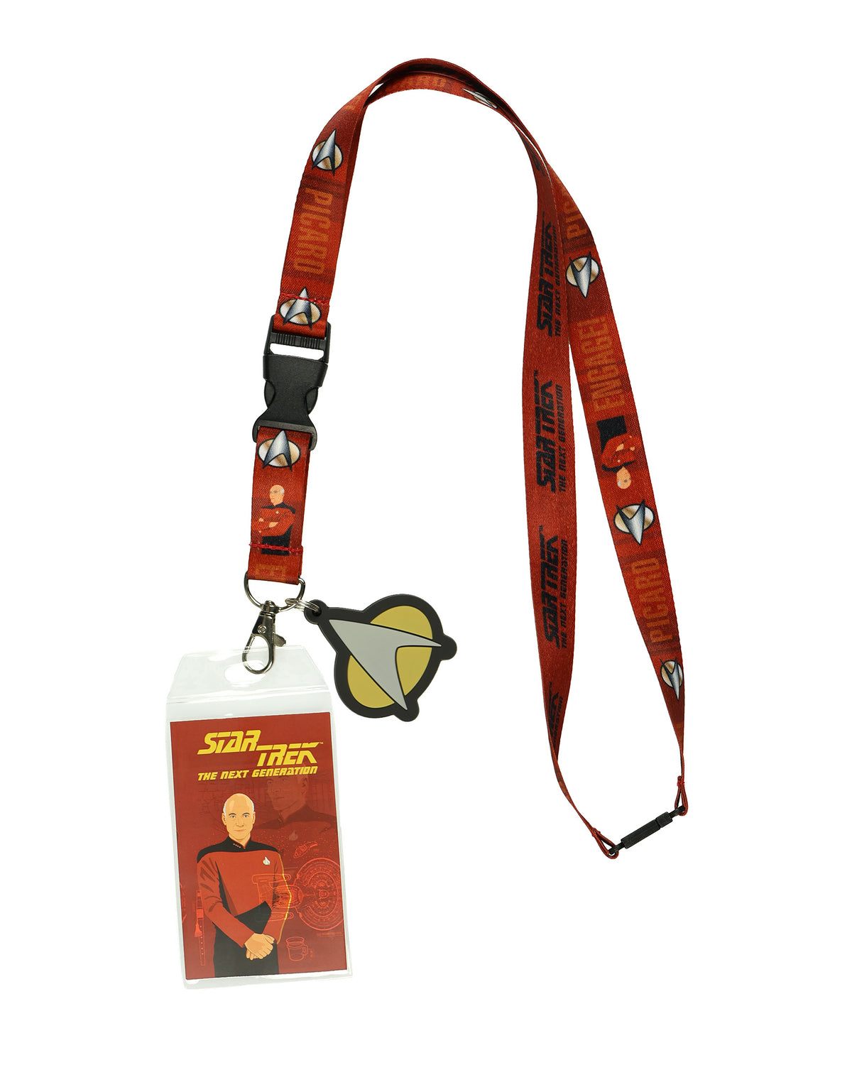 Star Trek Lanyard The Next Generation Jean-Luc Picard ID Badge Holder