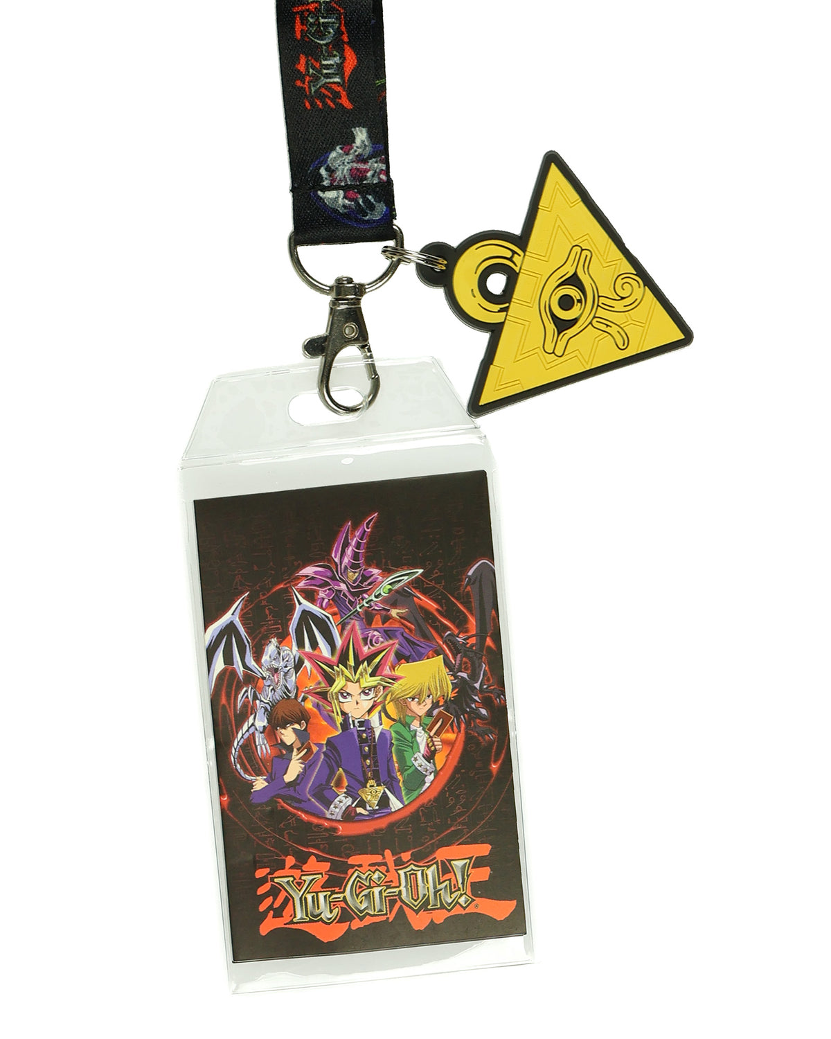 Yu-Gi-Oh! Anime Lanyard Clear ID Badge Holder with Breakaway Clasp and Charm