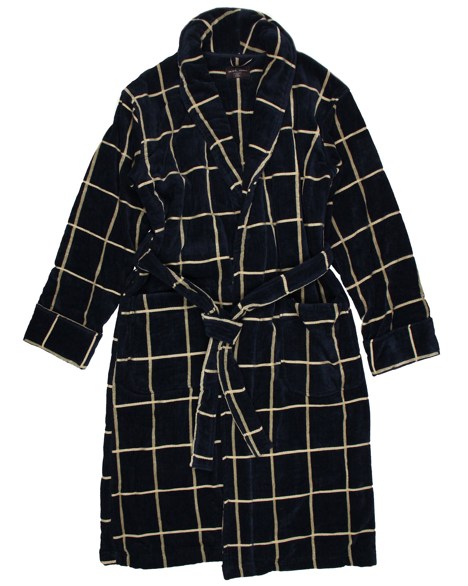 Intimo Terry Cloth Velour Men's Bathrobe Front Tie Sleepwear Loungewear