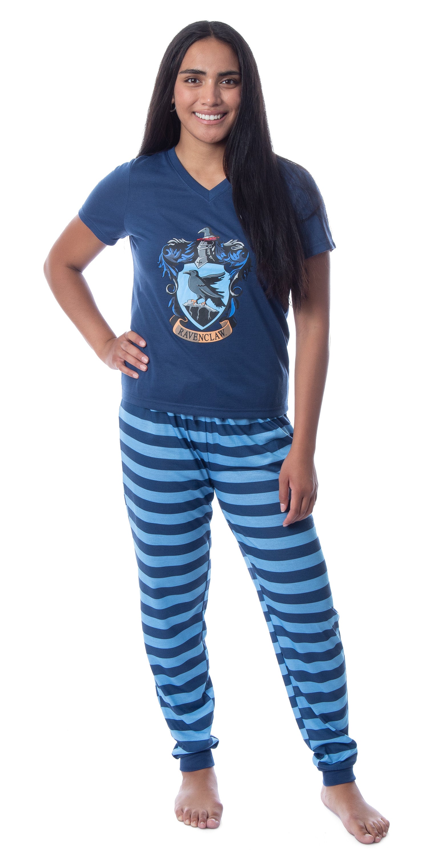 Harry Potter Womens' Hogwarts House Crest Jogger Pajama Set-All Houses