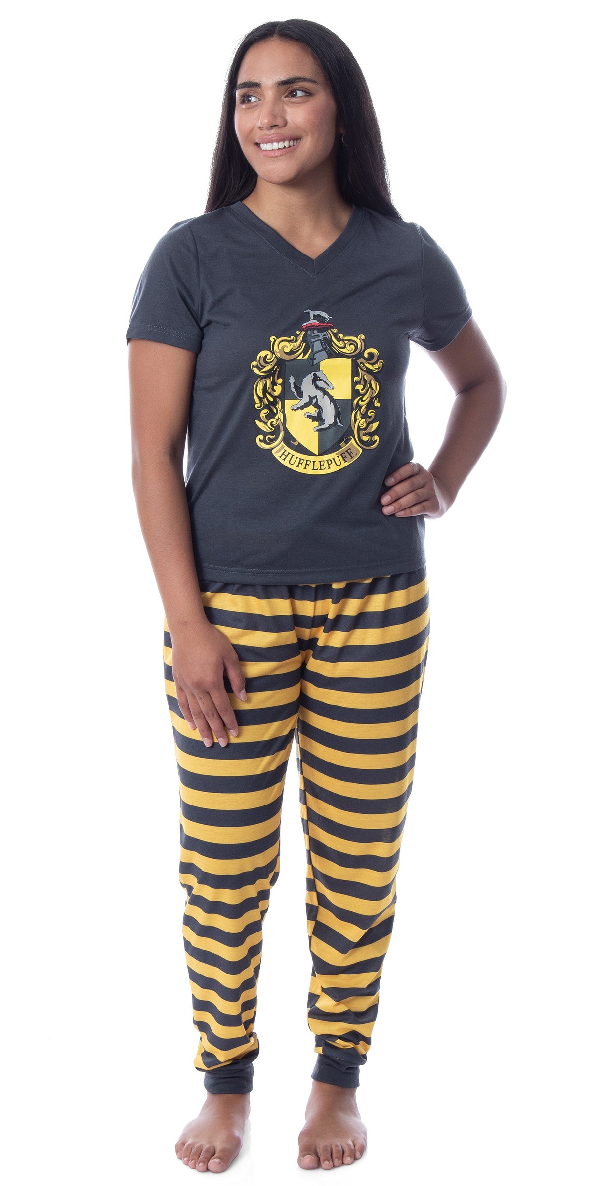 Harry Potter Womens' Hogwarts House Crest Jogger Pajama Set-All Houses
