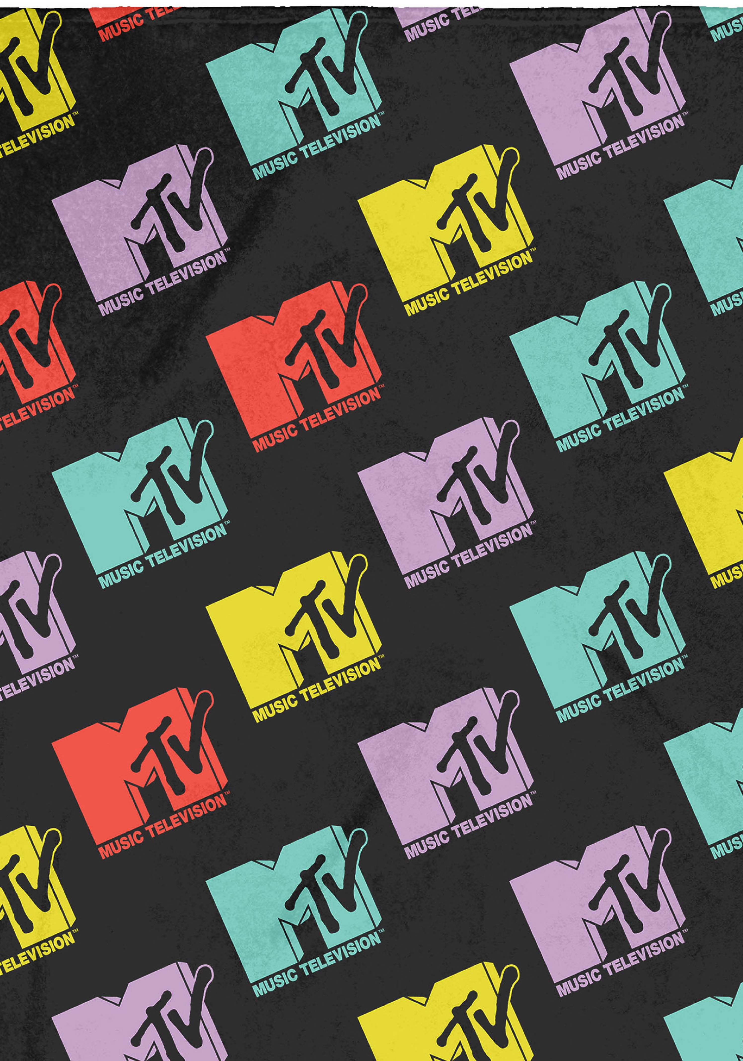 MTV Music Television Retro Toss 80's Logo Plush Fleece Throw Blanket Wall Scroll