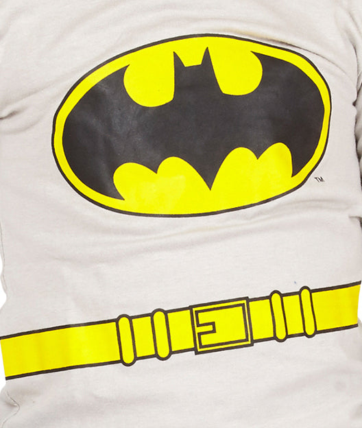 DC Comics Boys Batman Gray Tight Fit 2 PC Long Sleeve Pajama Pant Set