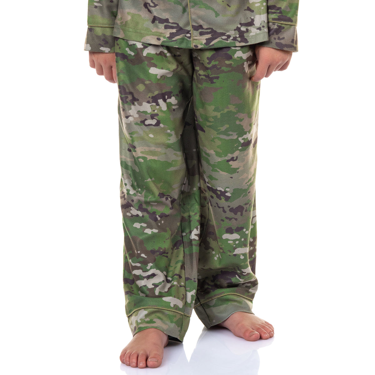U.S. Army Pajamas Boys' 2-Piece Coat Front Flannel Lounge Sleep Set