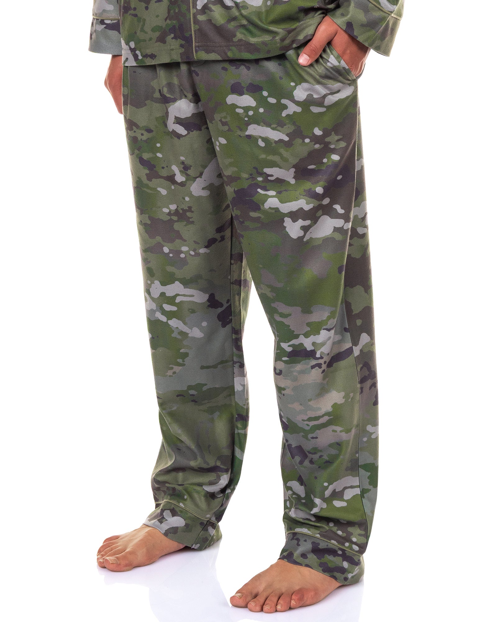 U.S. Army Pajamas Men's Camo 2-Piece Coat Front Lounge Sleep Set