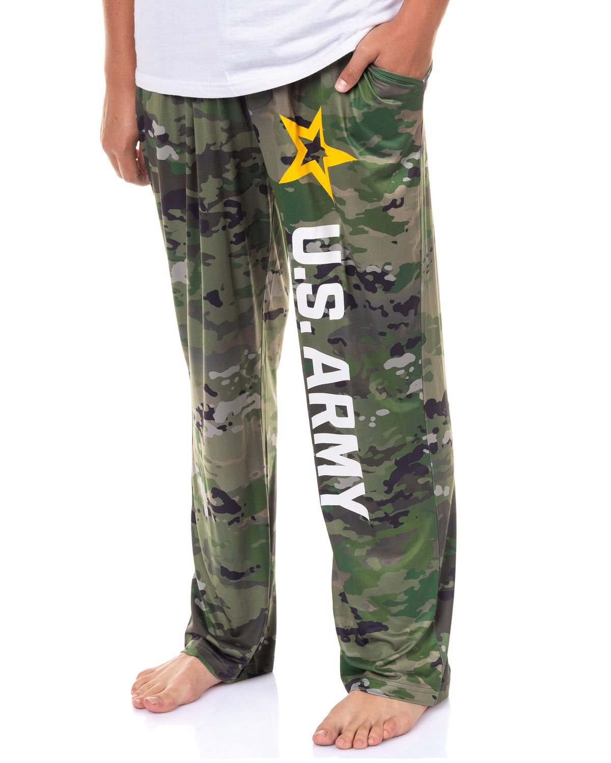 U.S. Army Pajamas Men's Logo Design Camo Lounge Sleep Pants