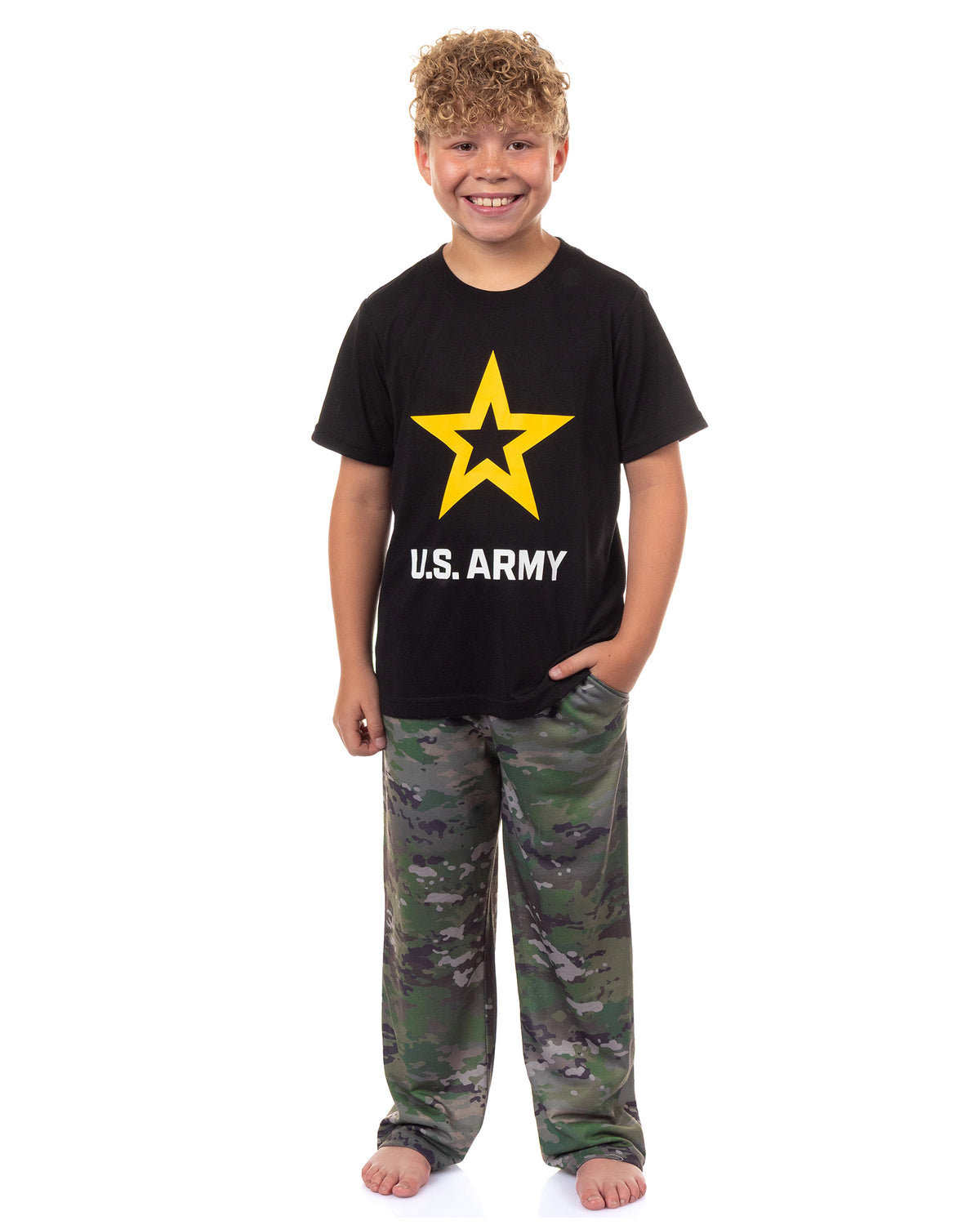 U.S. Army Pajamas Boy's Short Sleeve Pant Loungewear Sleep Set