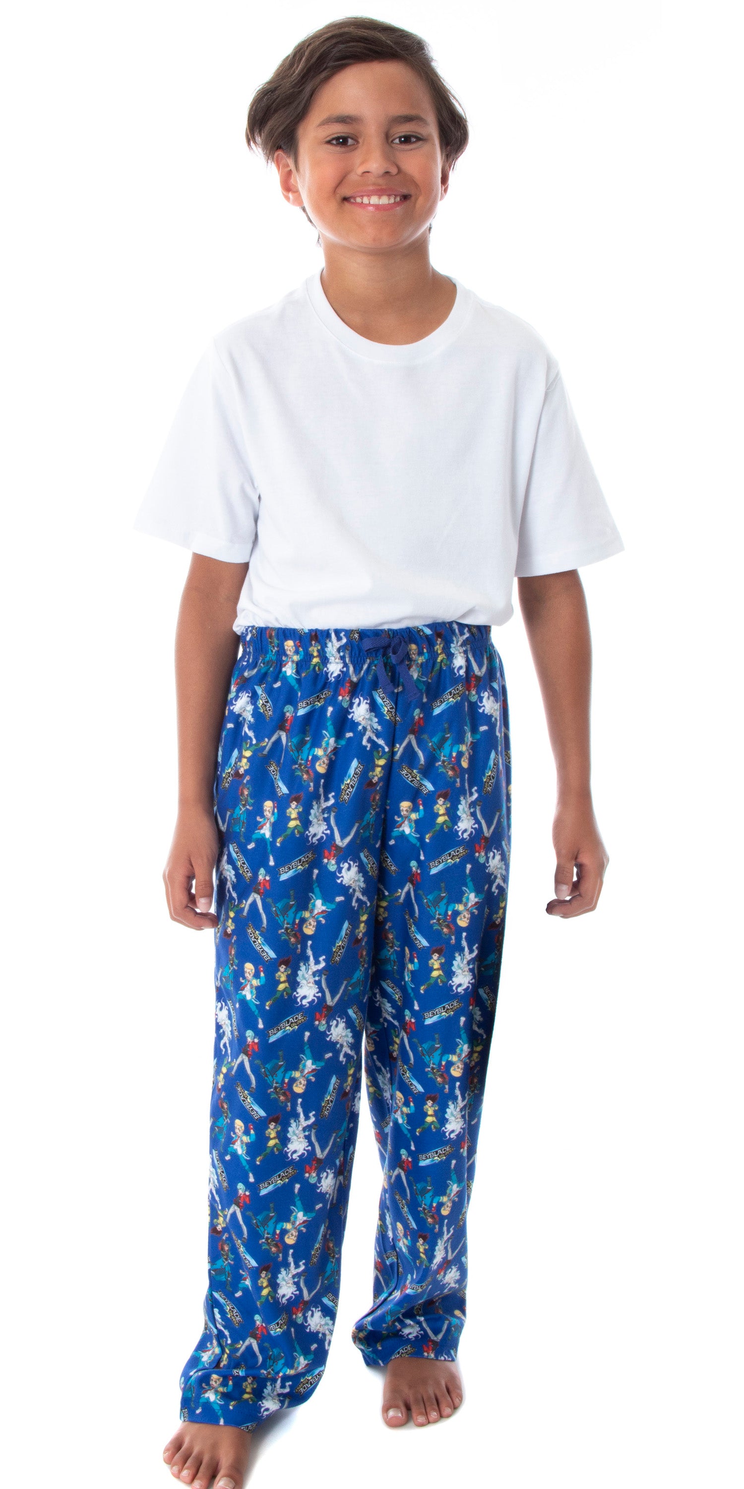 Beyblade Burst Rise Boys' Spinner Tops Allover Character Kids Pajama Pants