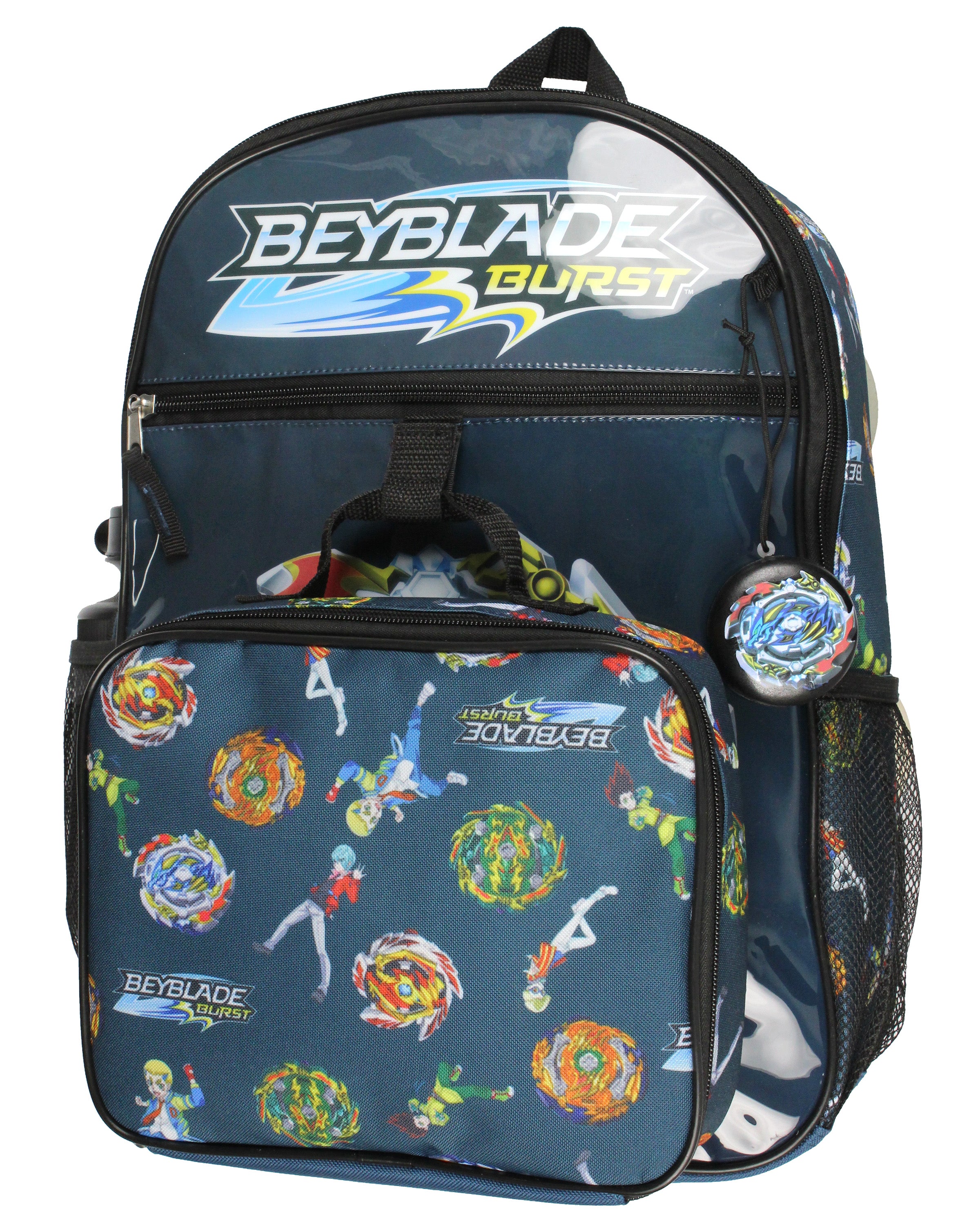 Beyblade Burst Spinner Tops Backpack Lunch Bag Water Bottle 5 PC Mega Set
