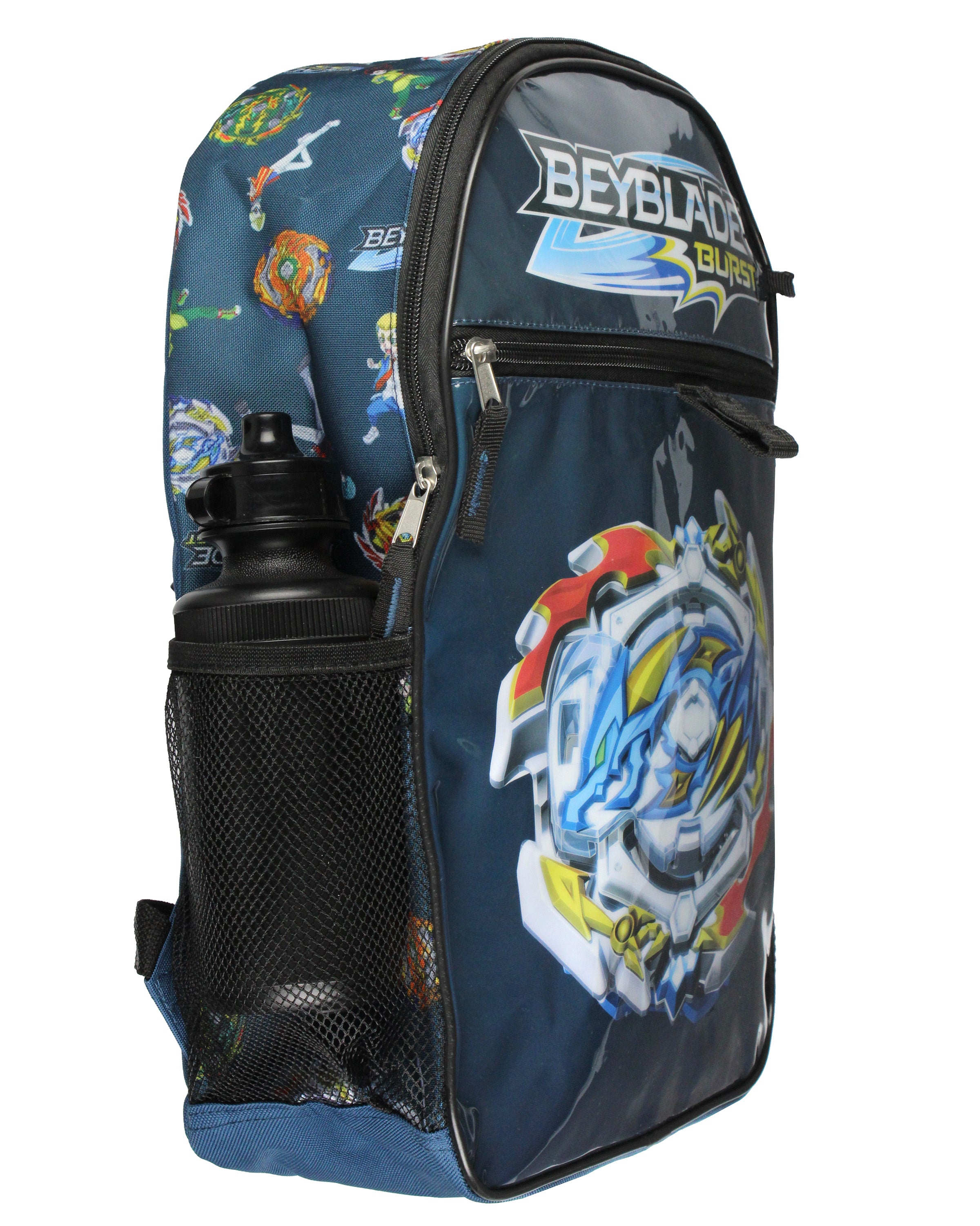 Beyblade Burst Spinner Tops Backpack Lunch Bag Water Bottle 5 PC Mega Set