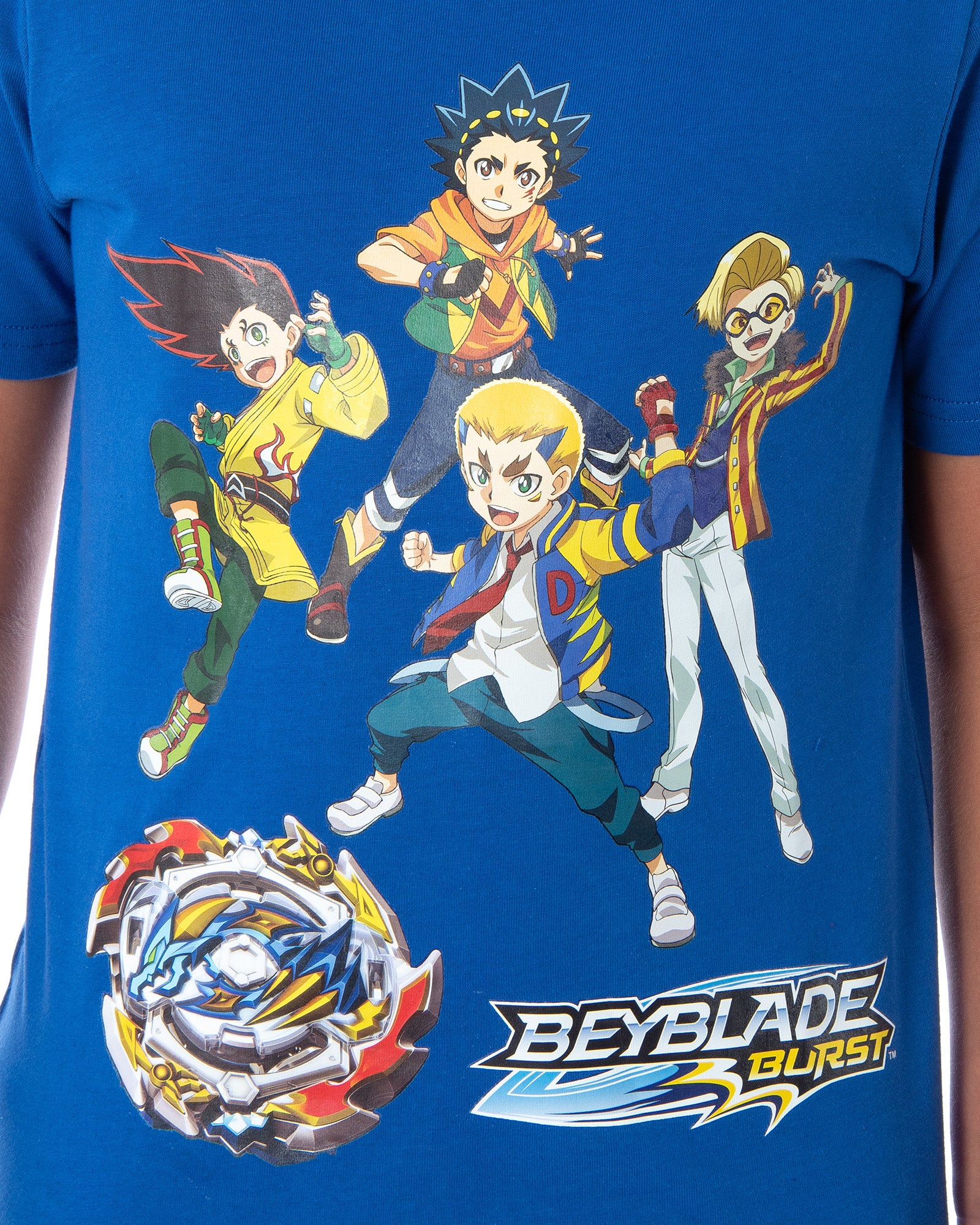 Beyblade Burst Boys' Spinner Tops 4 Characters And Ace Dragon T-Shirt