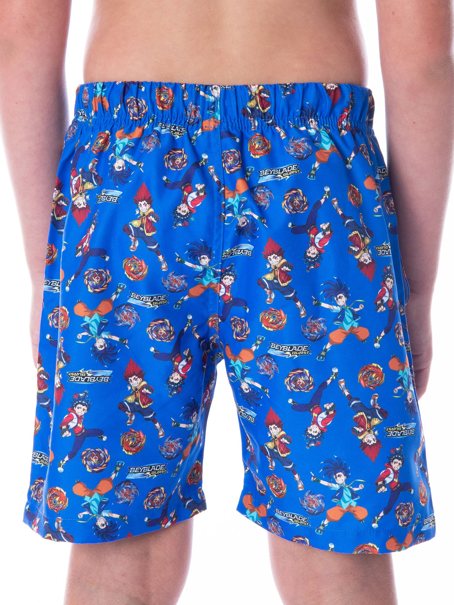 Beyblade Burst Boys' Spinner Tops Character Allover Print Swim Trunks