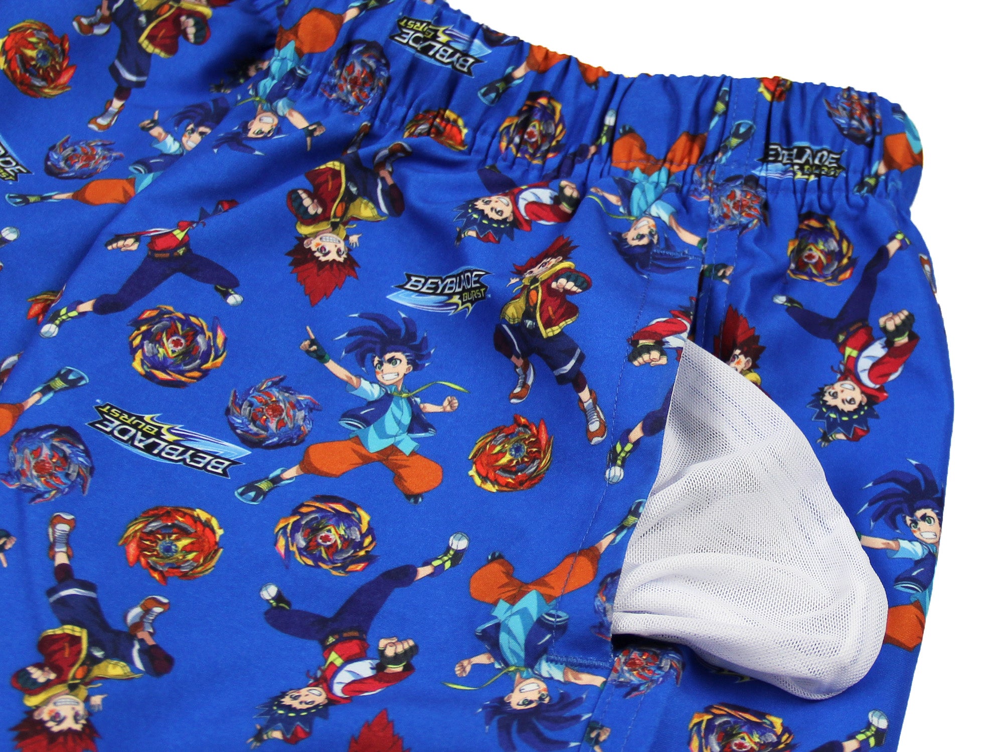 Beyblade Burst Boys' Spinner Tops Character Allover Print Swim Trunks