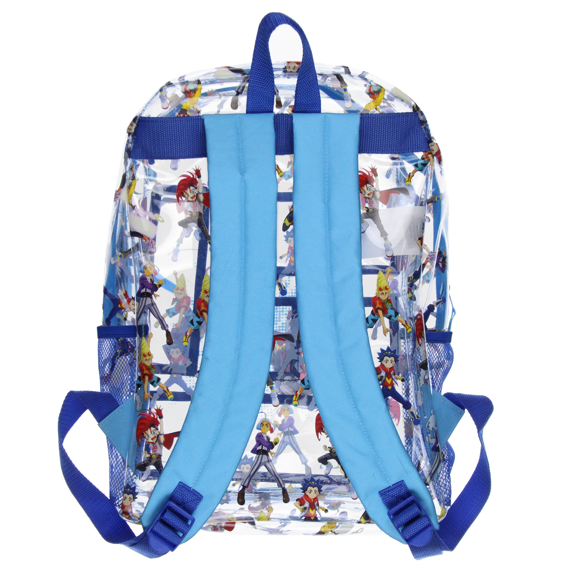 Beyblade Burst Heavy Duty Clear School Travel Backpack Book Bag 16"