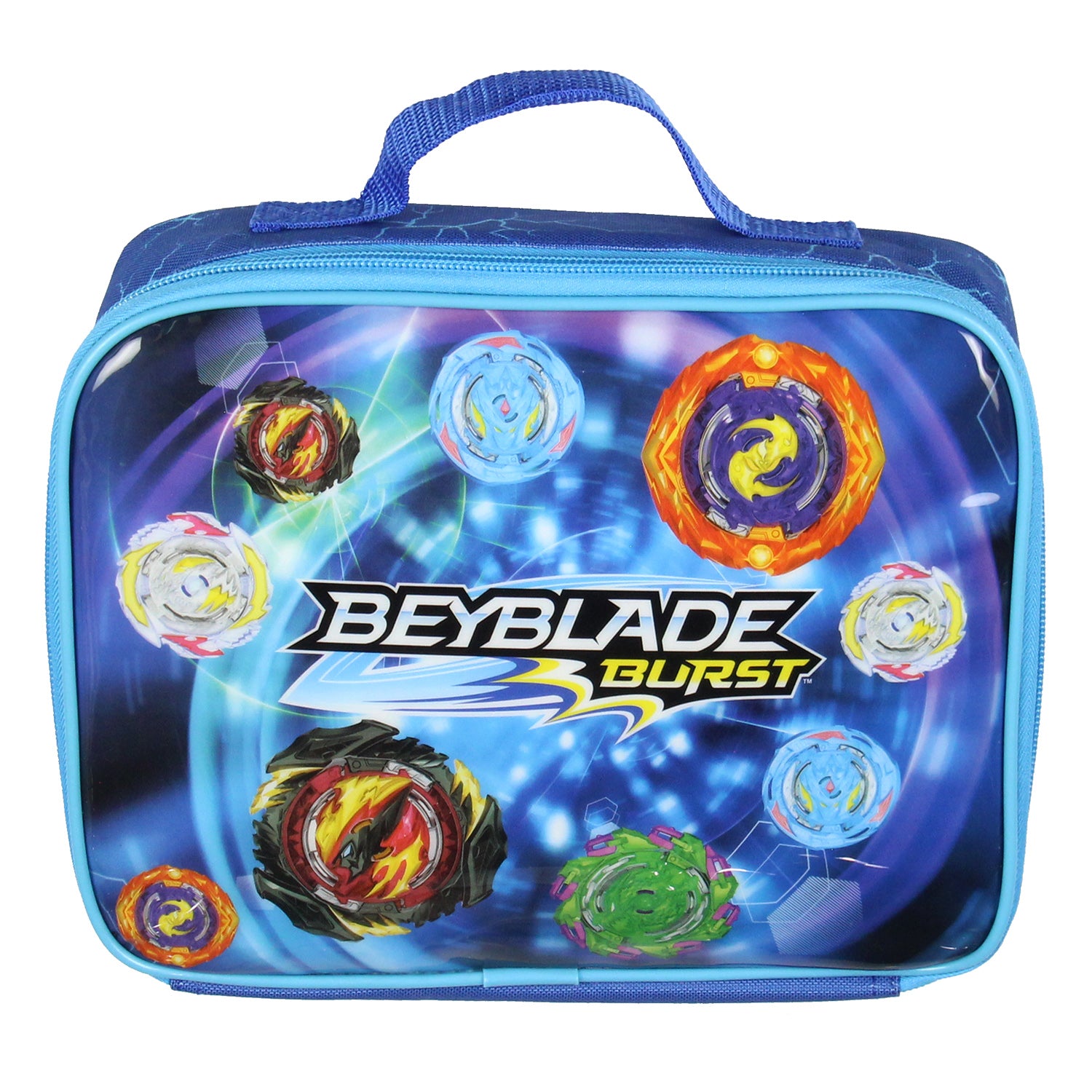 Beyblade Burst Tossed Print 5 PC Backpack Lunch box Waterbottle Icepack 16"