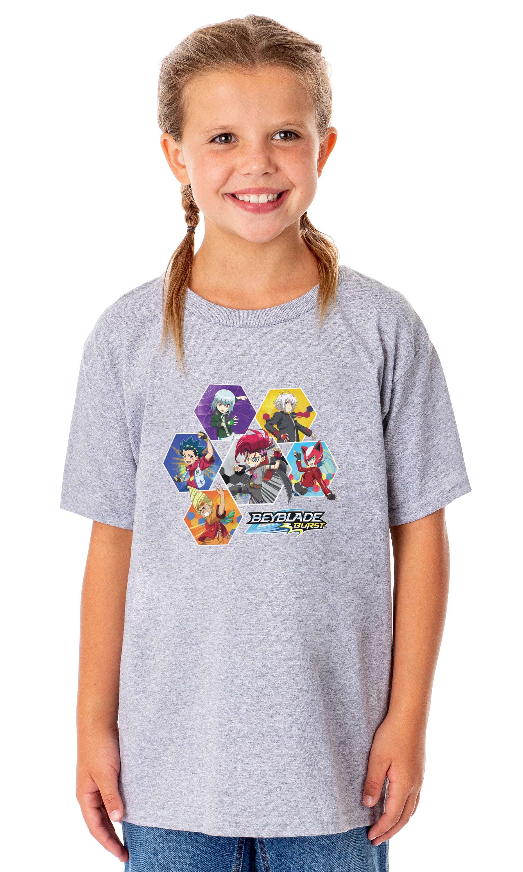 Beyblade Burst TV Show Series Boys' Unisex Characters Crewneck T-Shirt