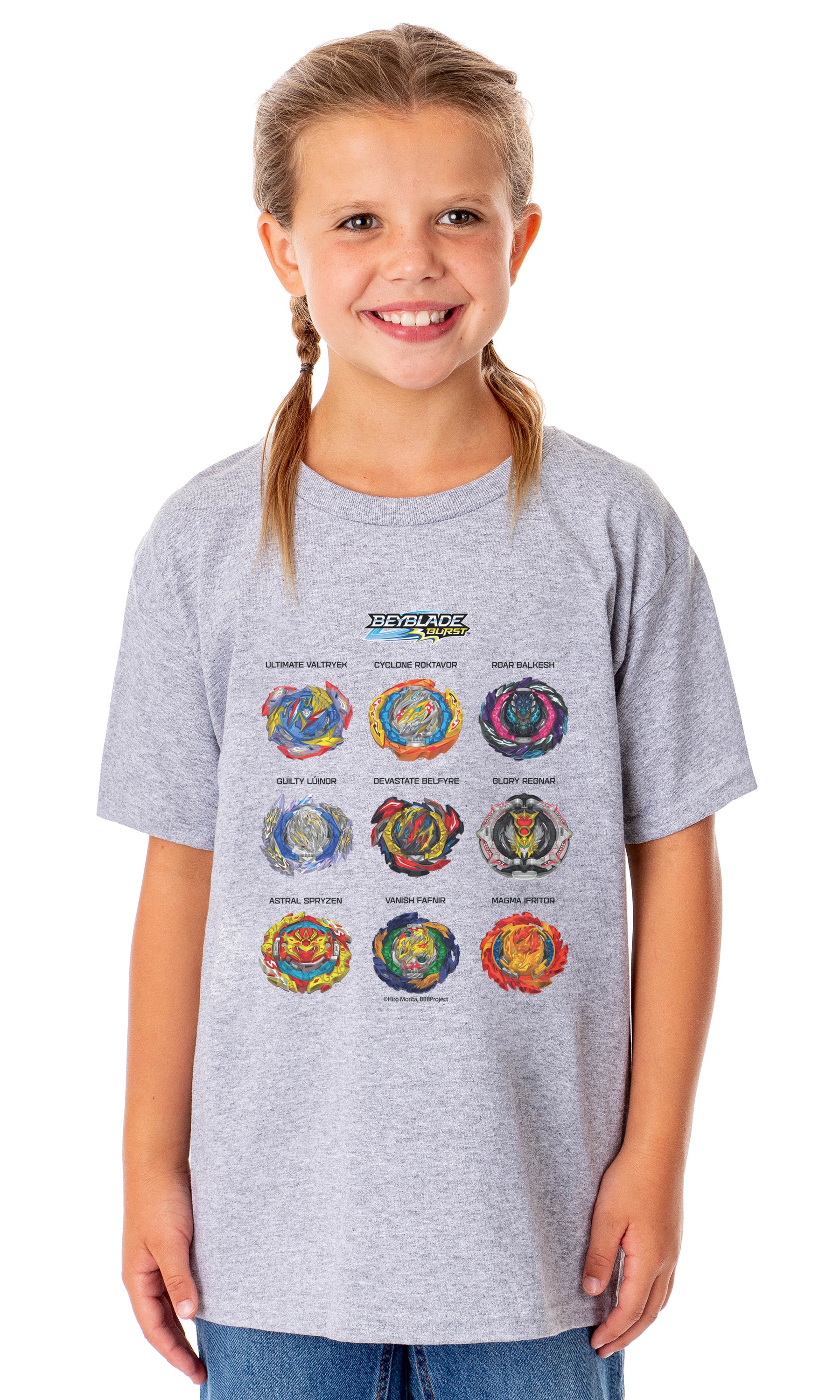Beyblade Burst TV Show Series Unisex Childs Battle Beyblades Crewneck T-Shirt For Kids