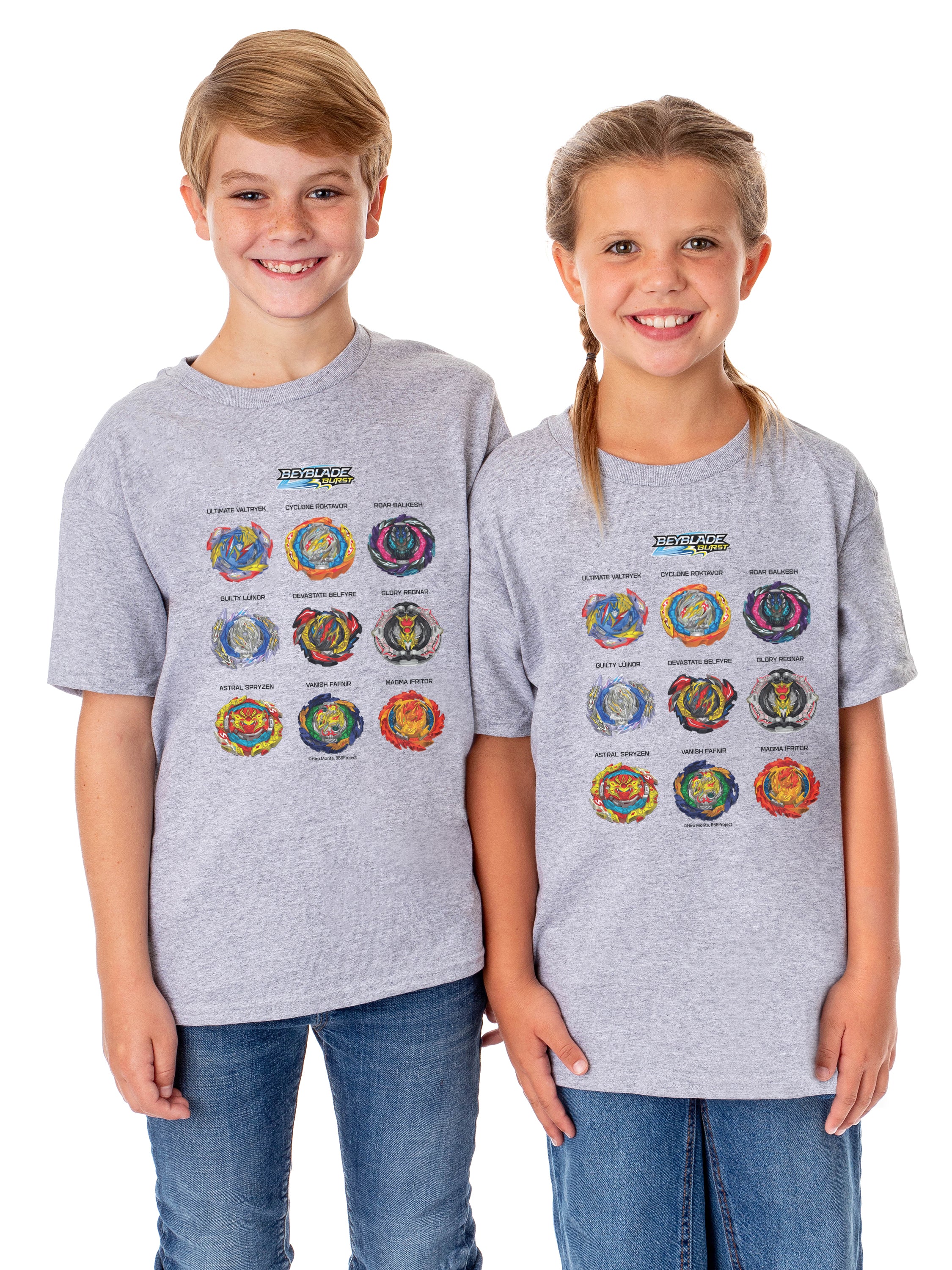 Beyblade Burst TV Show Series Unisex Childs Battle Beyblades Crewneck T-Shirt For Kids