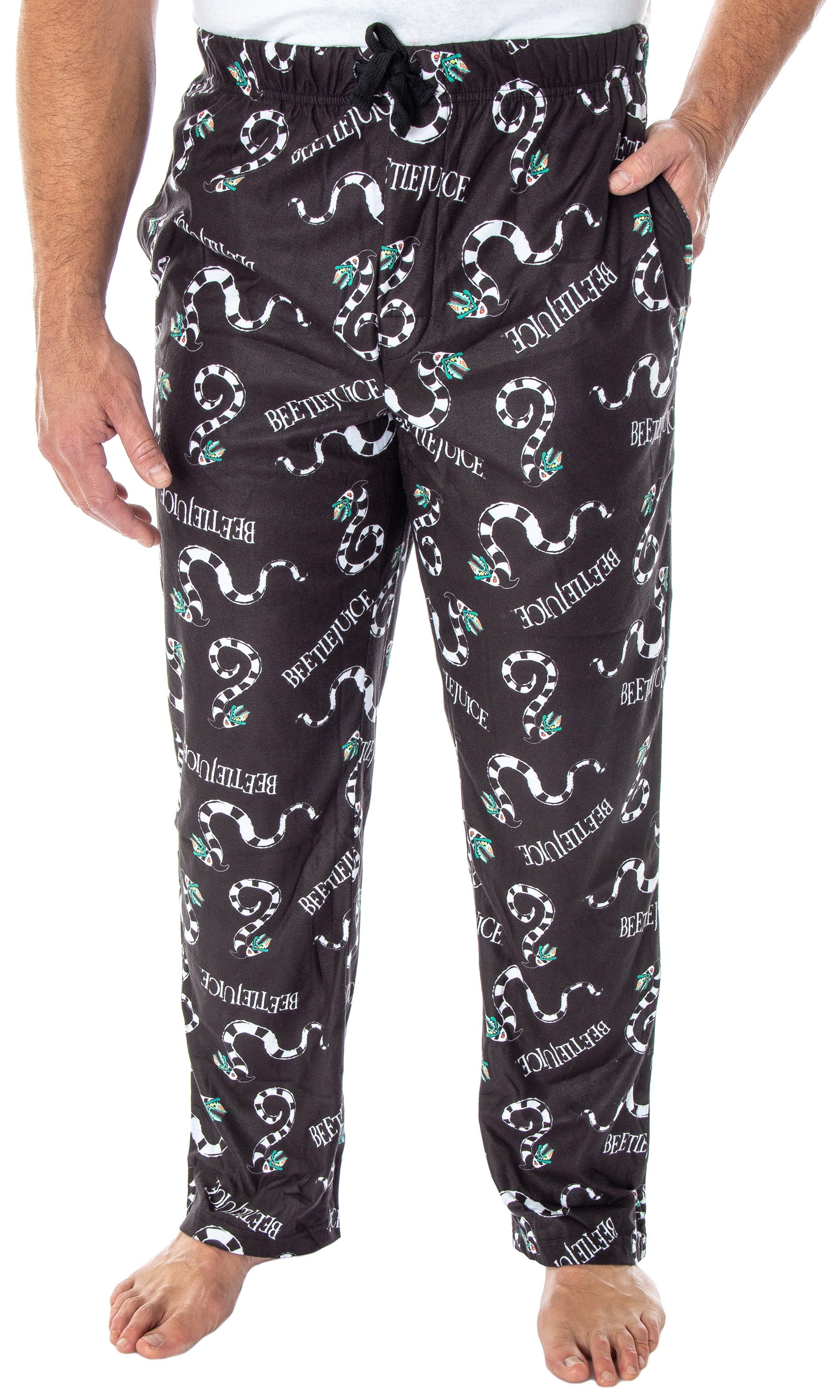 Beetlejuice Men's Allover Sandworm Pattern Lounge Sleep Pajama Pants