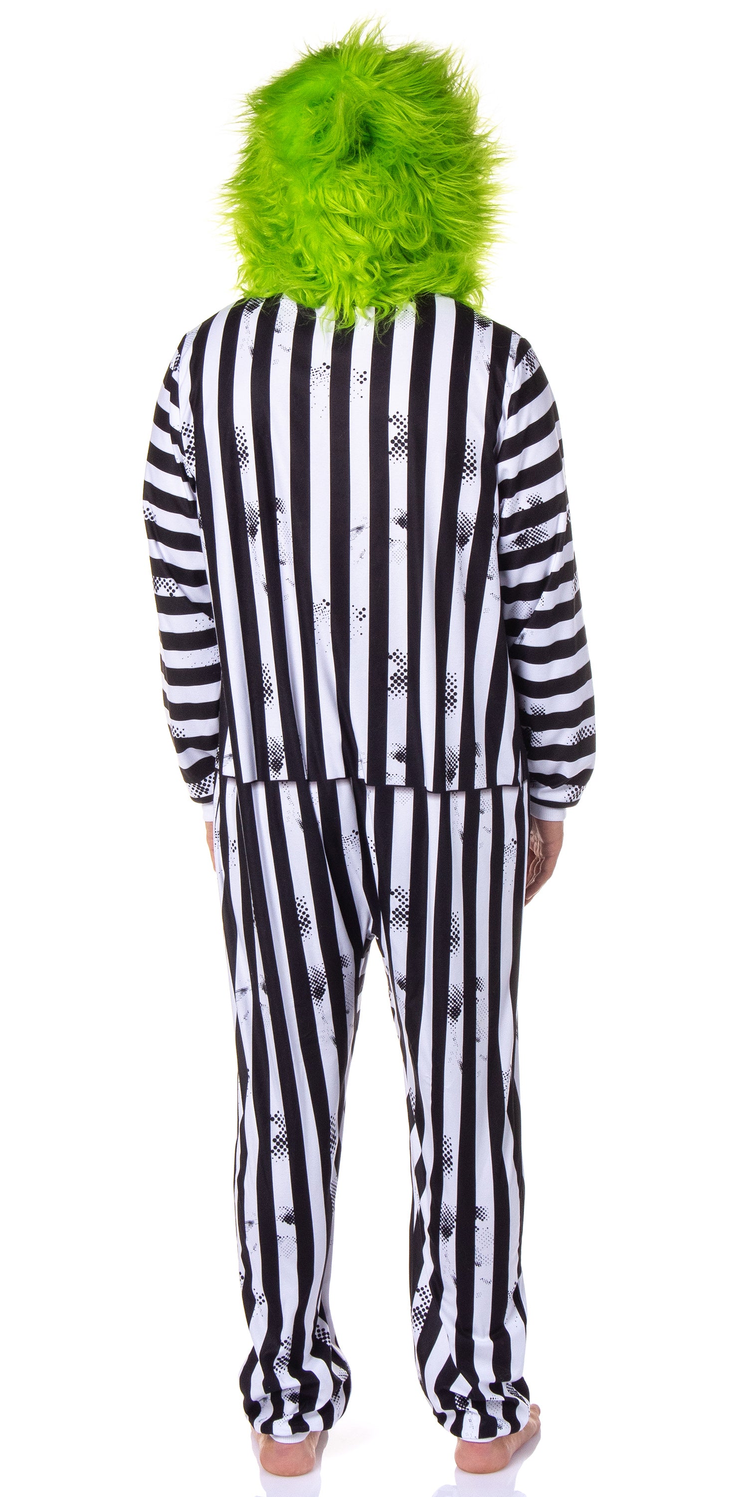 Beetlejuice Mens' Halloween Movie Character Union Suit Costume Sleep Pajama