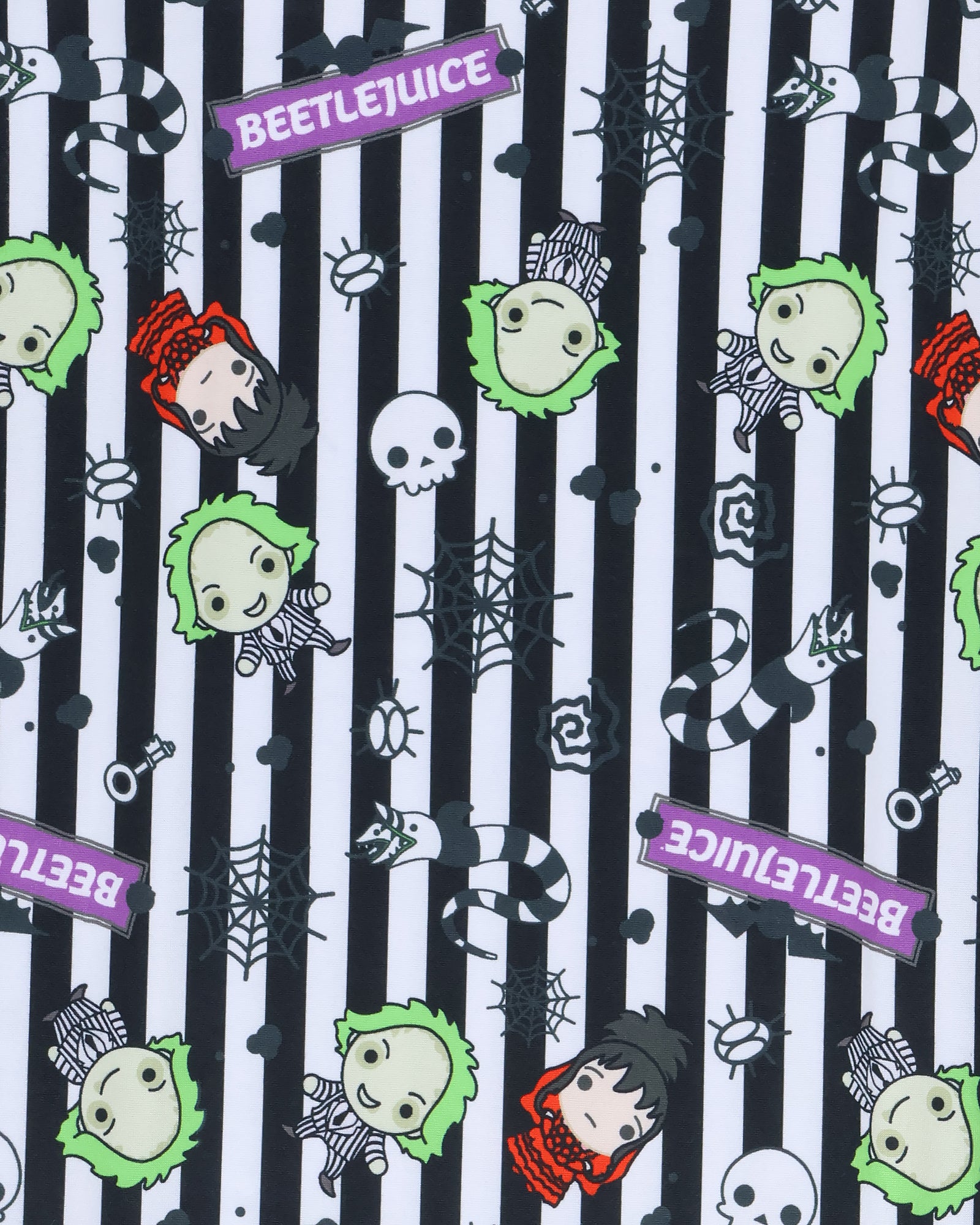 Beetlejuice Movie Women's Chibi Print Sleep Pajama Pants For Adults