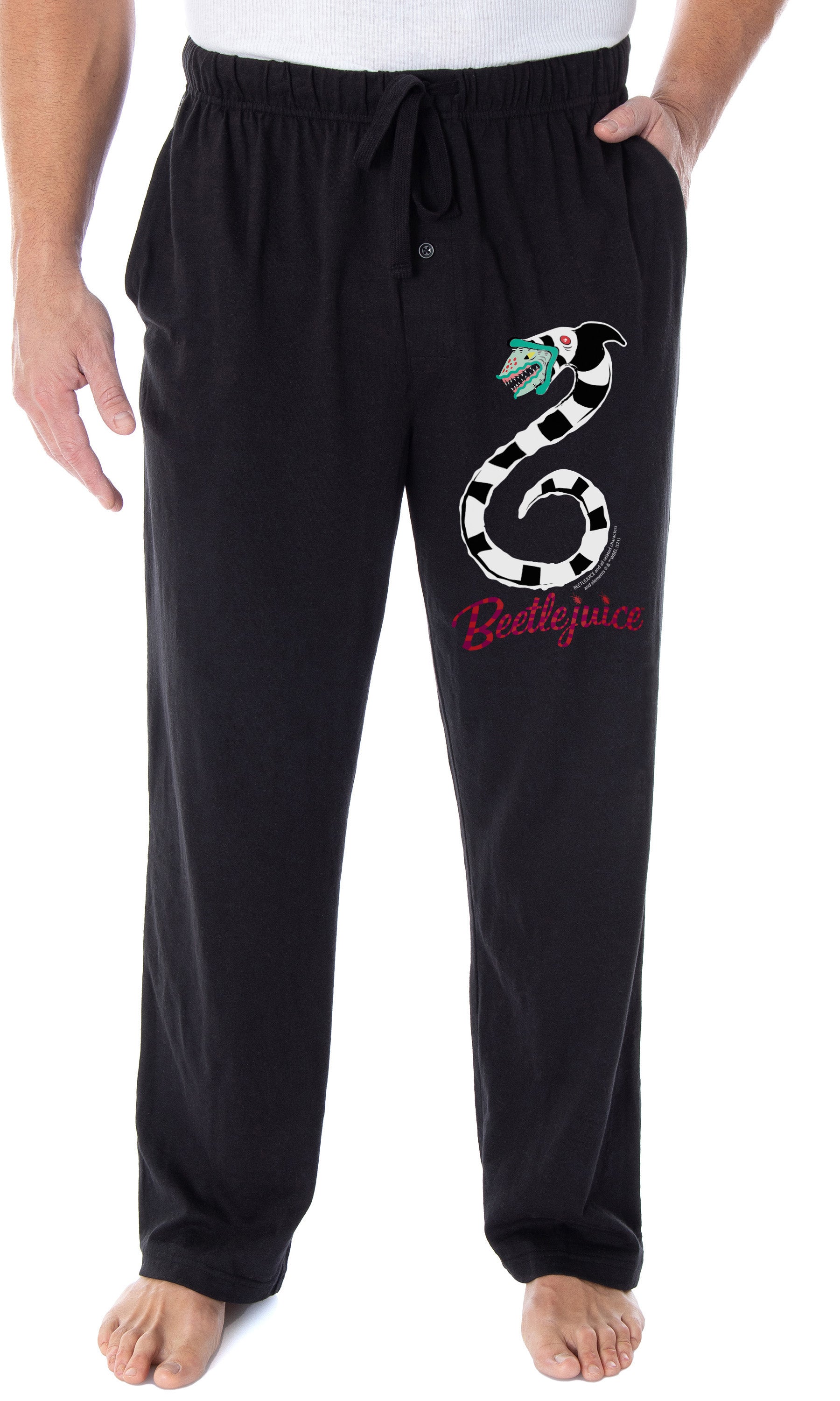 Beetlejuice Men's Sandworm Character Film Movie Loungewear Pajama Pants