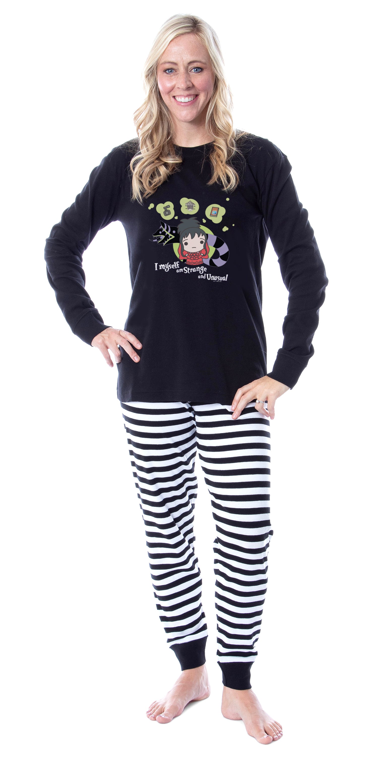 Beetlejuice Movie Film Chibi Lydia Deetz Adult Unisex Sleep Pajama Set