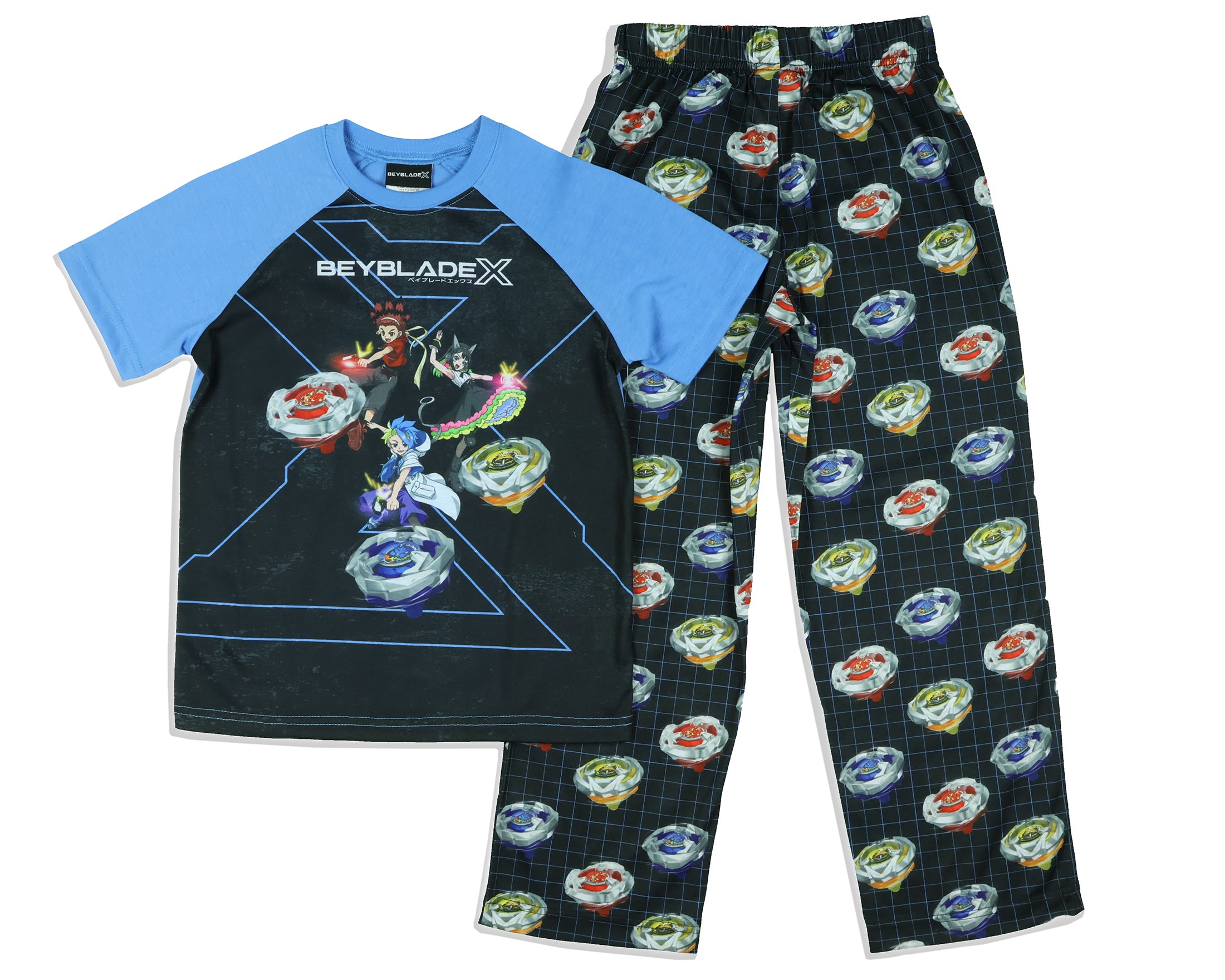 Beyblade X Boys' X League Character 2 Piece Short Sleeve Pajama Set