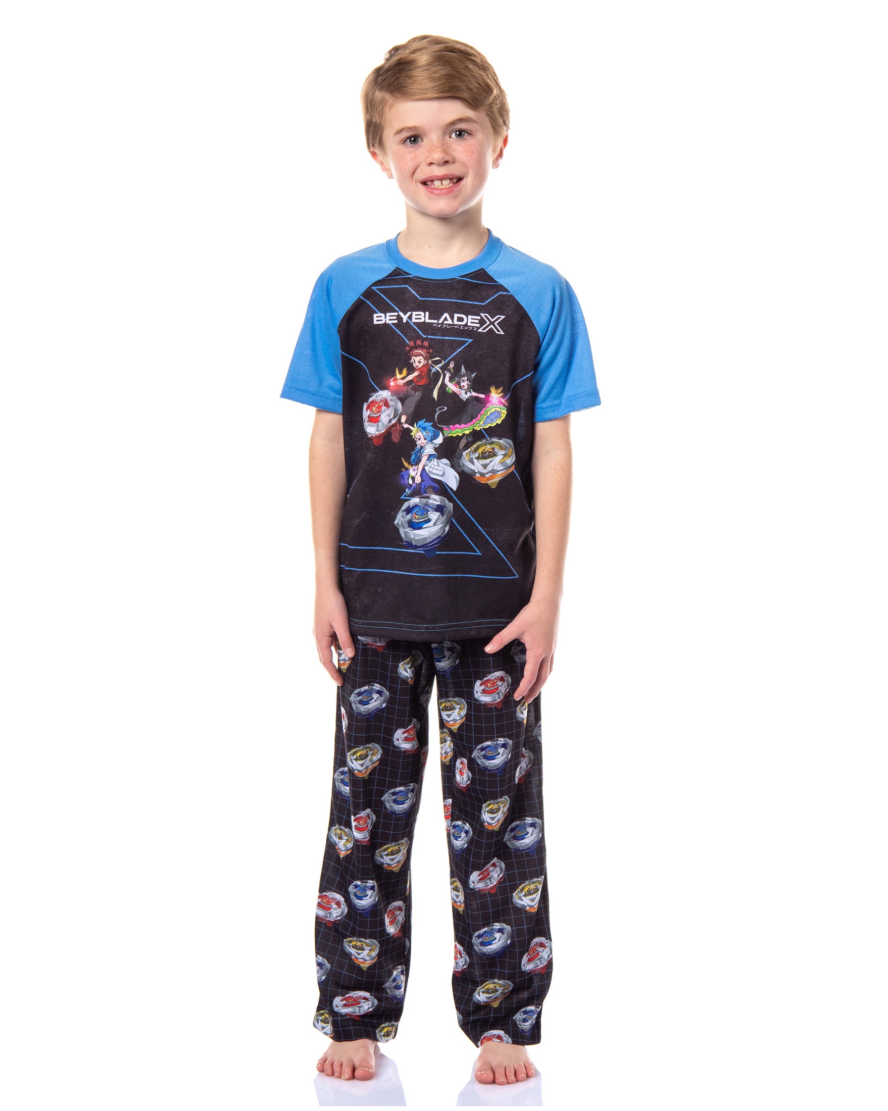 Beyblade X Boys' X League Character 2 Piece Short Sleeve Pajama Set