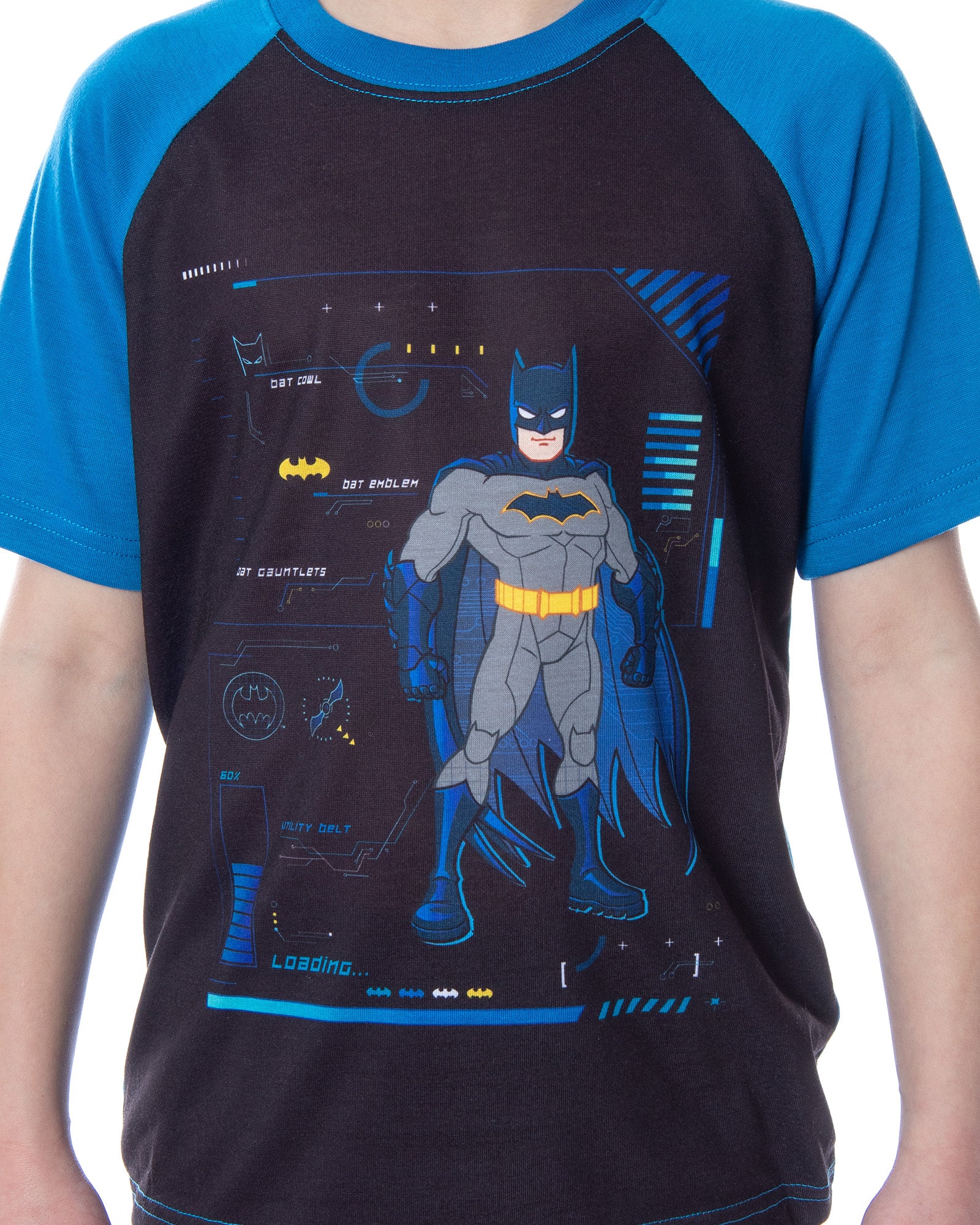 DC Comics Boys' Batman Spec Readout Short Sleeve Shirt and Shorts Pajama Set