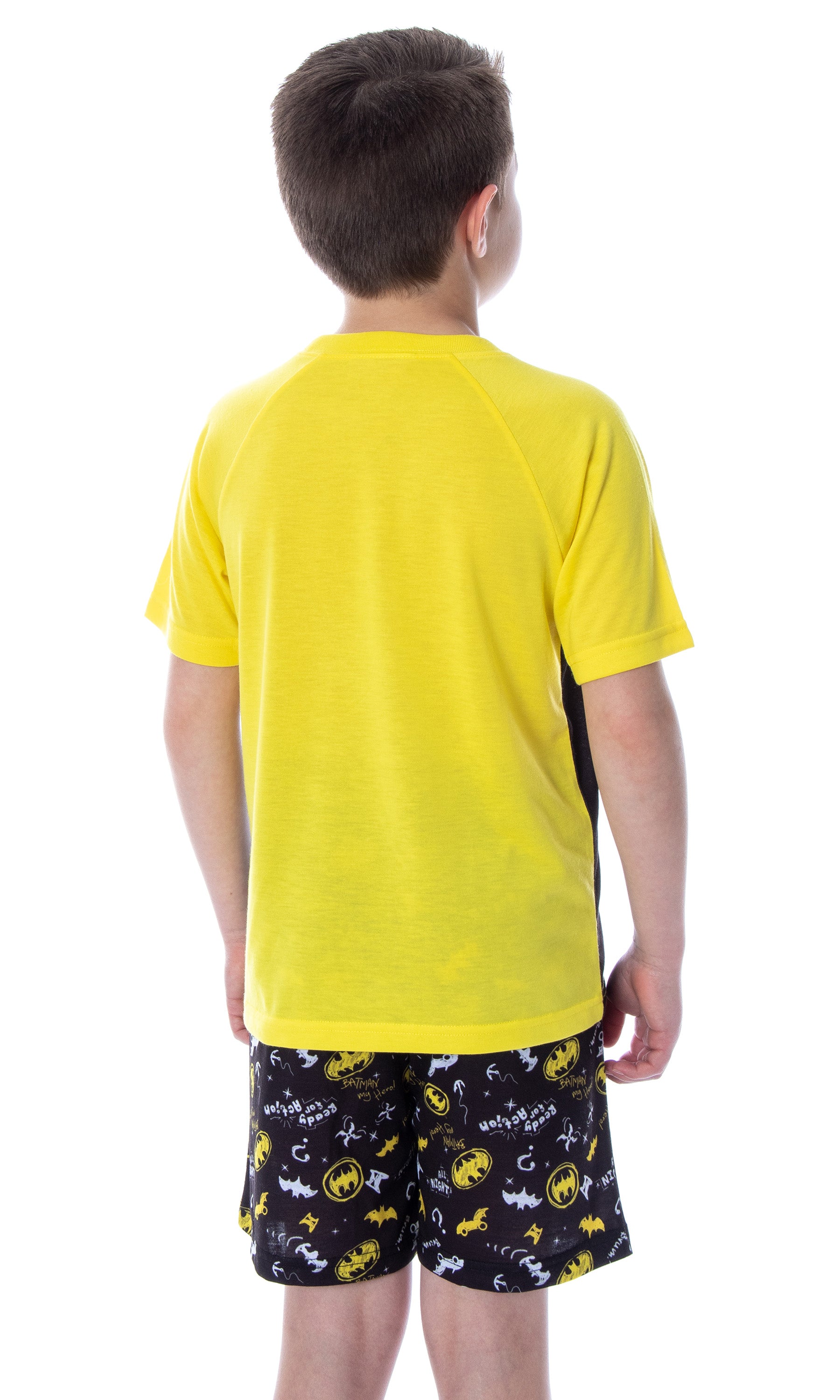 DC Comics Boys' Batman Ready For Action Shirt and Shorts 2 PC Pajama Set