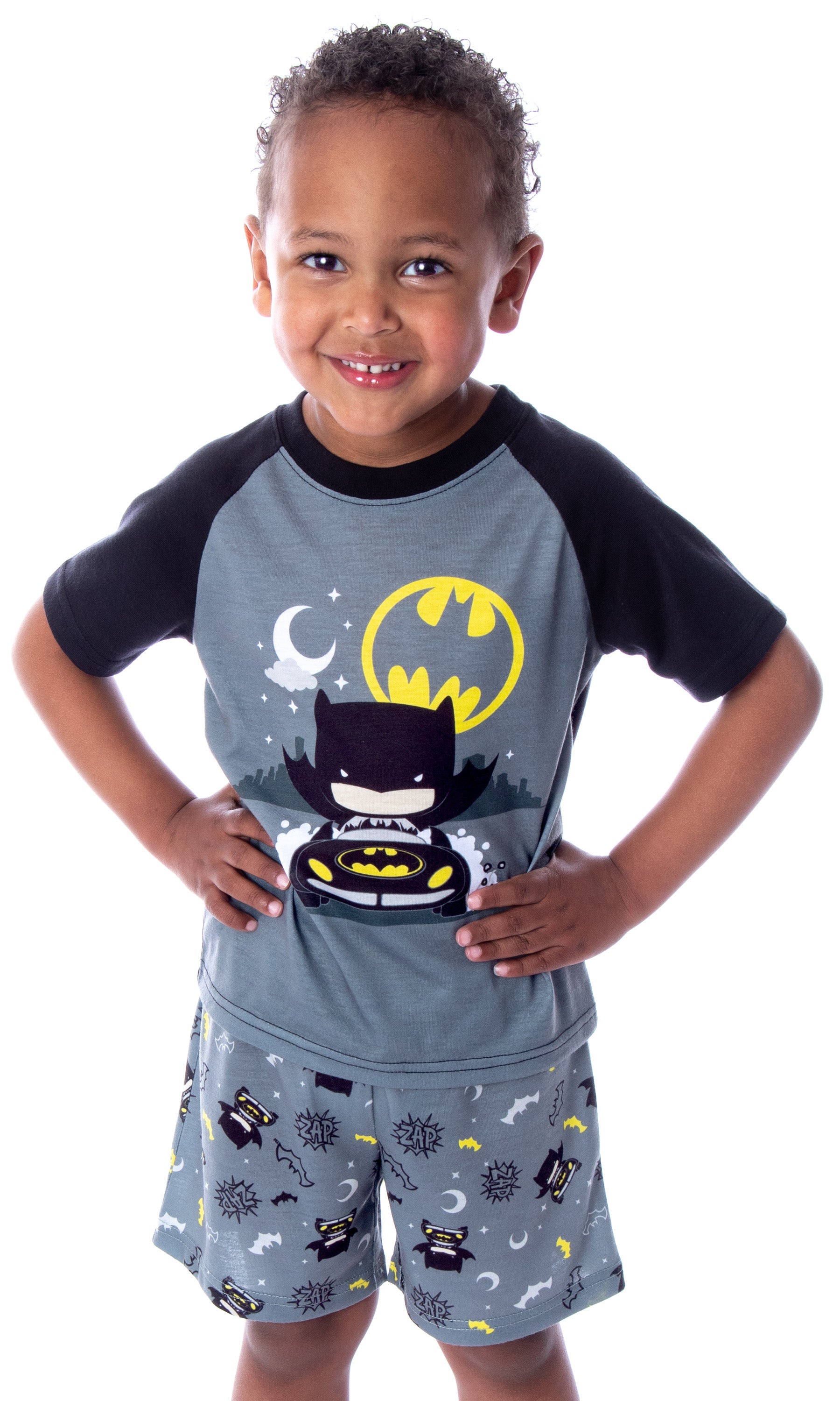 DC Comics Toddler Boys' Batman Pajamas Night Riding 2 Piece Pajama Set