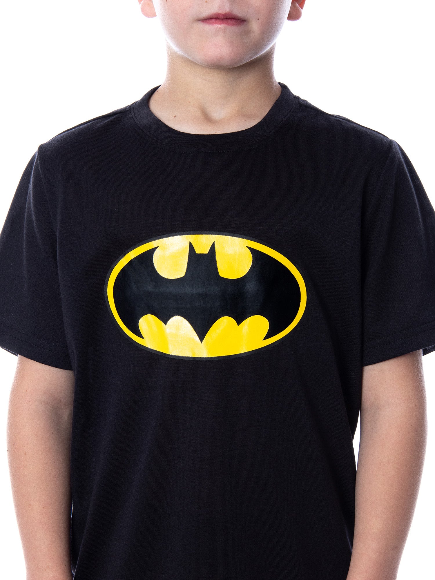 DC Comics Big Boys' Batman Logo Short Sleeve Shirt Pajama Short Set