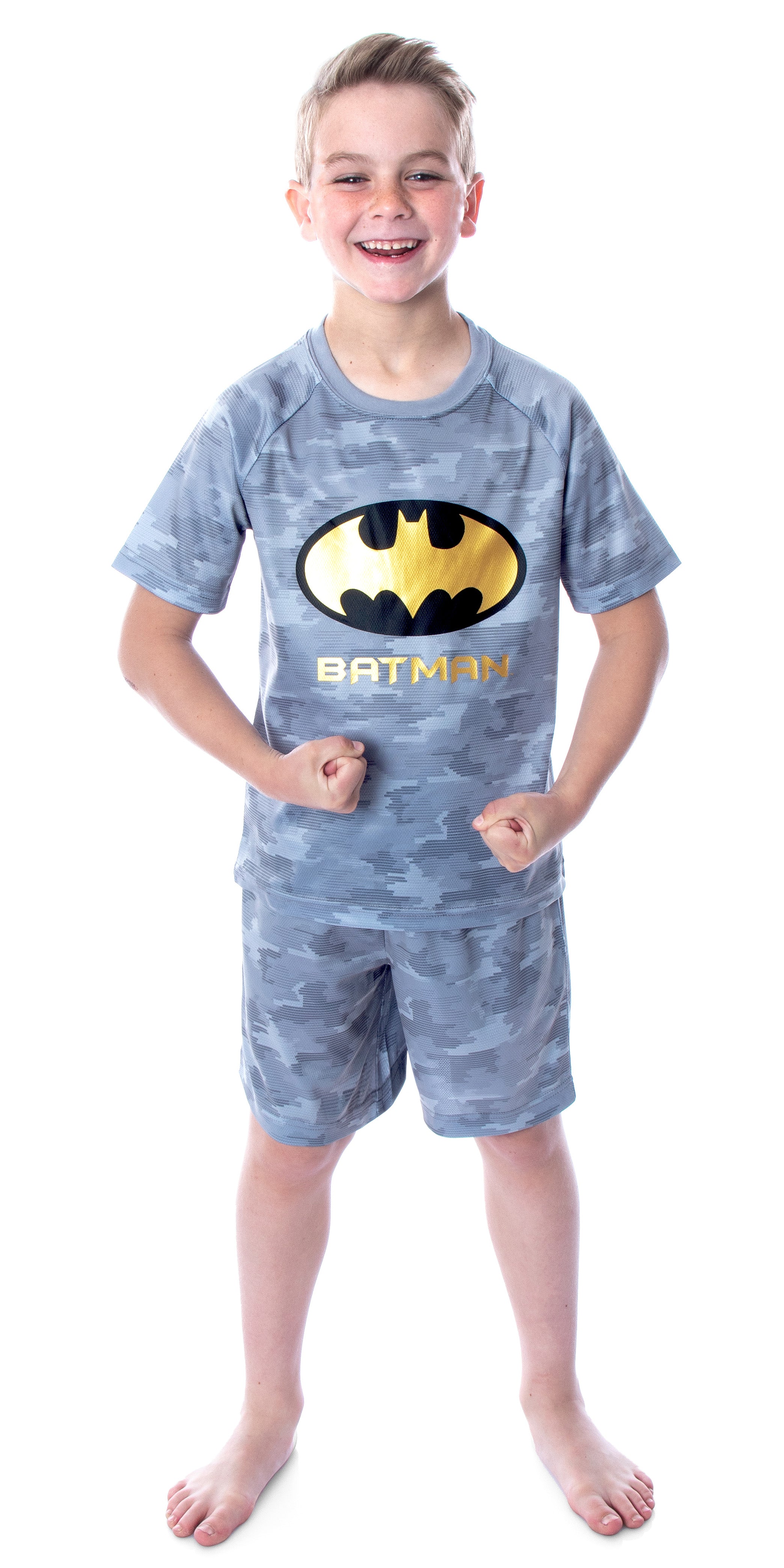 DC Comics Boys' Justice League Digital Camo Batman 2 PC Pajama Set