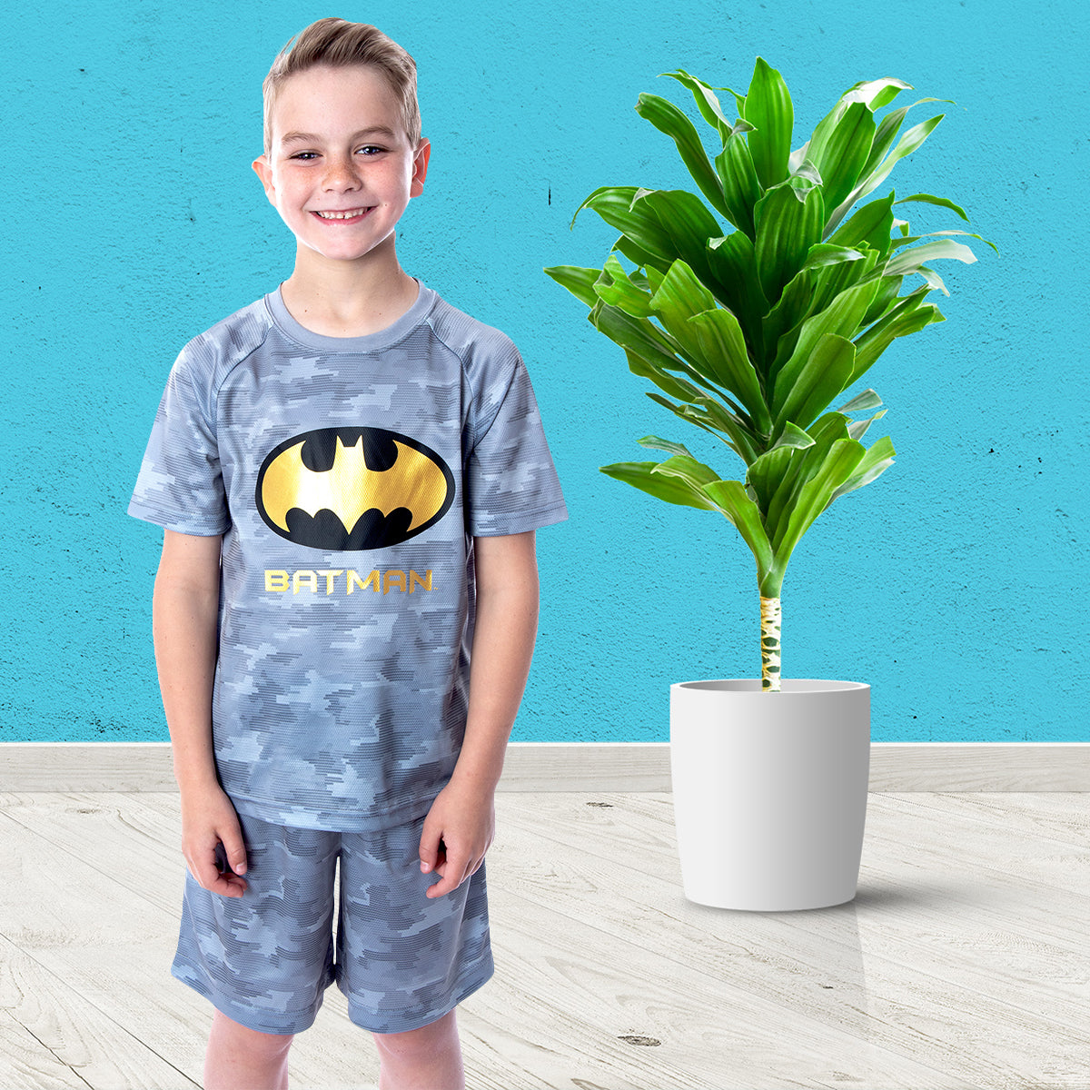 DC Comics Boys' Justice League Digital Camo Batman 2 PC Pajama Set
